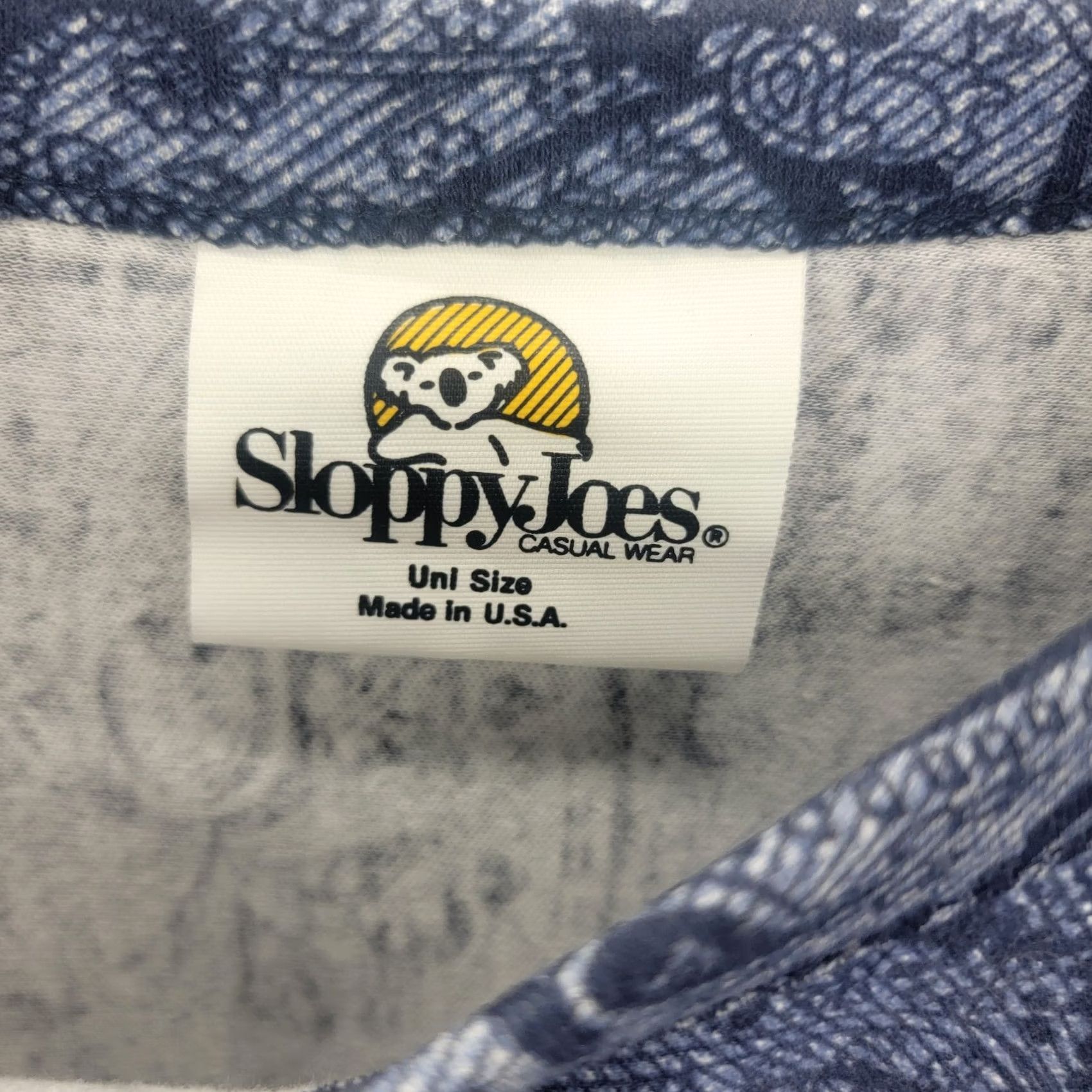 Vintage Vintage SloppyJoes Shirt Women One Size Blue Casual Wear MADE in USA dress Size ONE SIZE - 6 Thumbnail