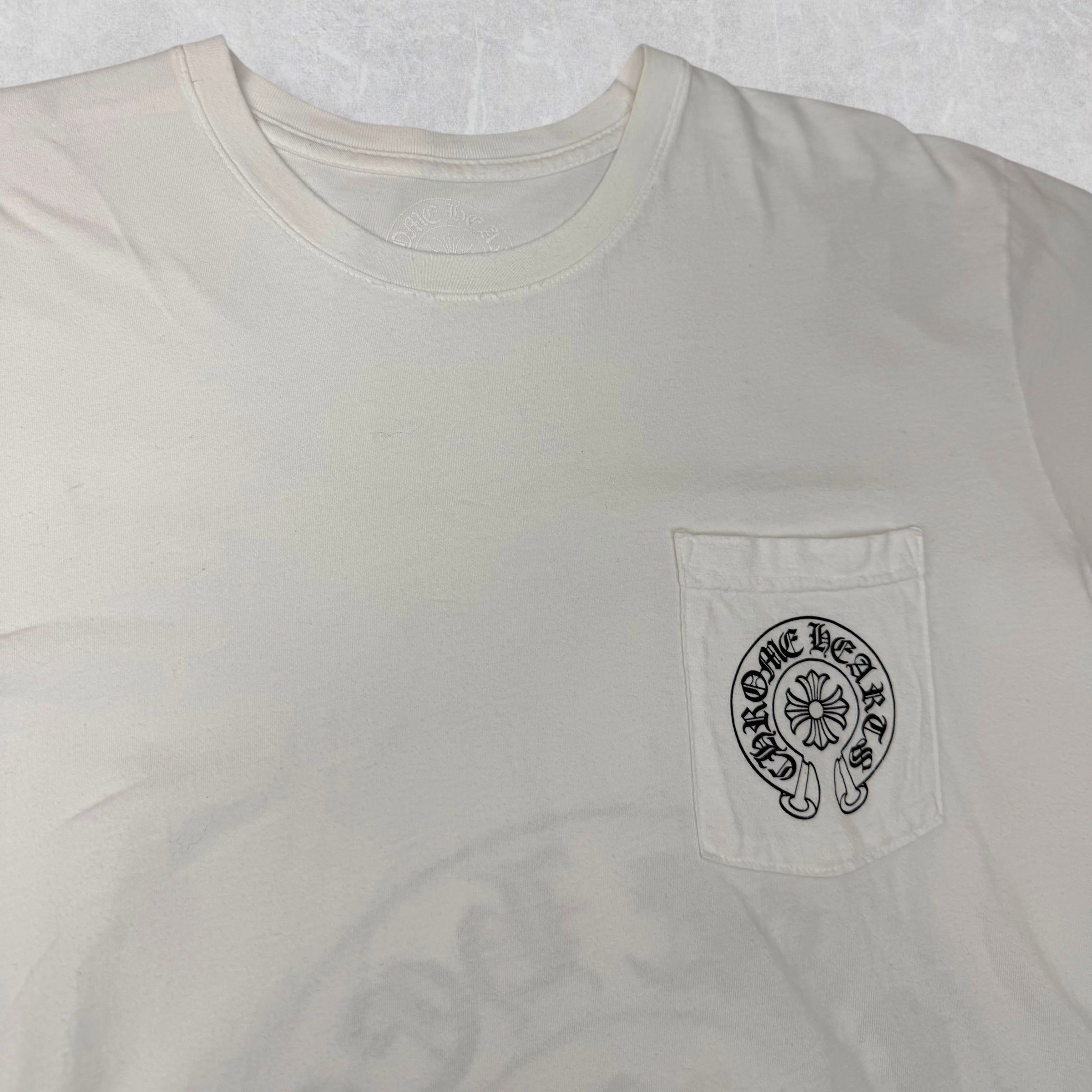 Chrome Hearts Chrome Hearts Los Angeles Horseshoe White Tee XL Size US XL / EU 56 / 4 - 4 Thumbnail