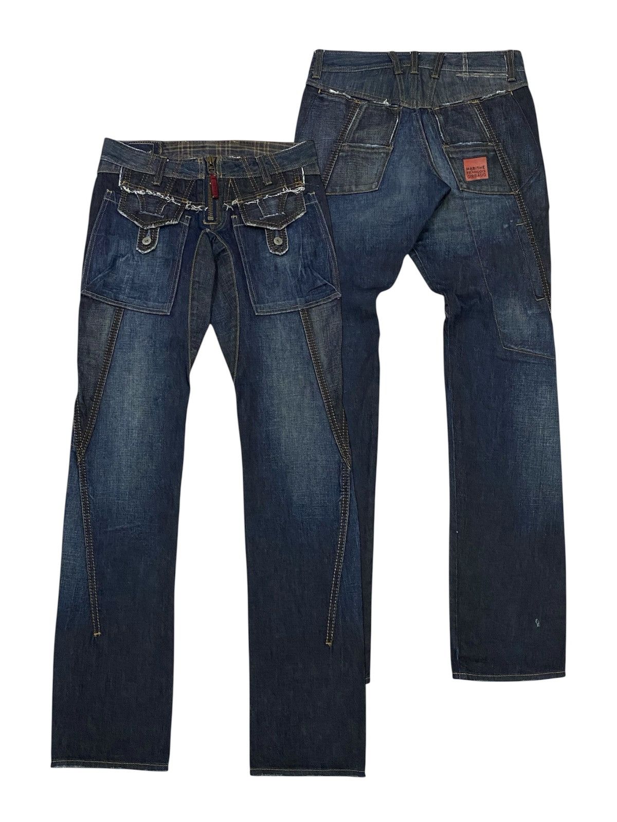 Marithe + Francois Girbaud Marithe Francois Girbaud Spiral Cut Denim Pants Size 28" / US 6 / IT 42 - 1 Thumbnail