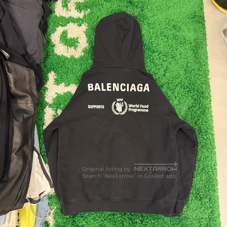 Balenciaga Balenciaga Black Wheat Pattern Hoodie Size US S / EU 44-46 / 1 - 2 Thumbnail