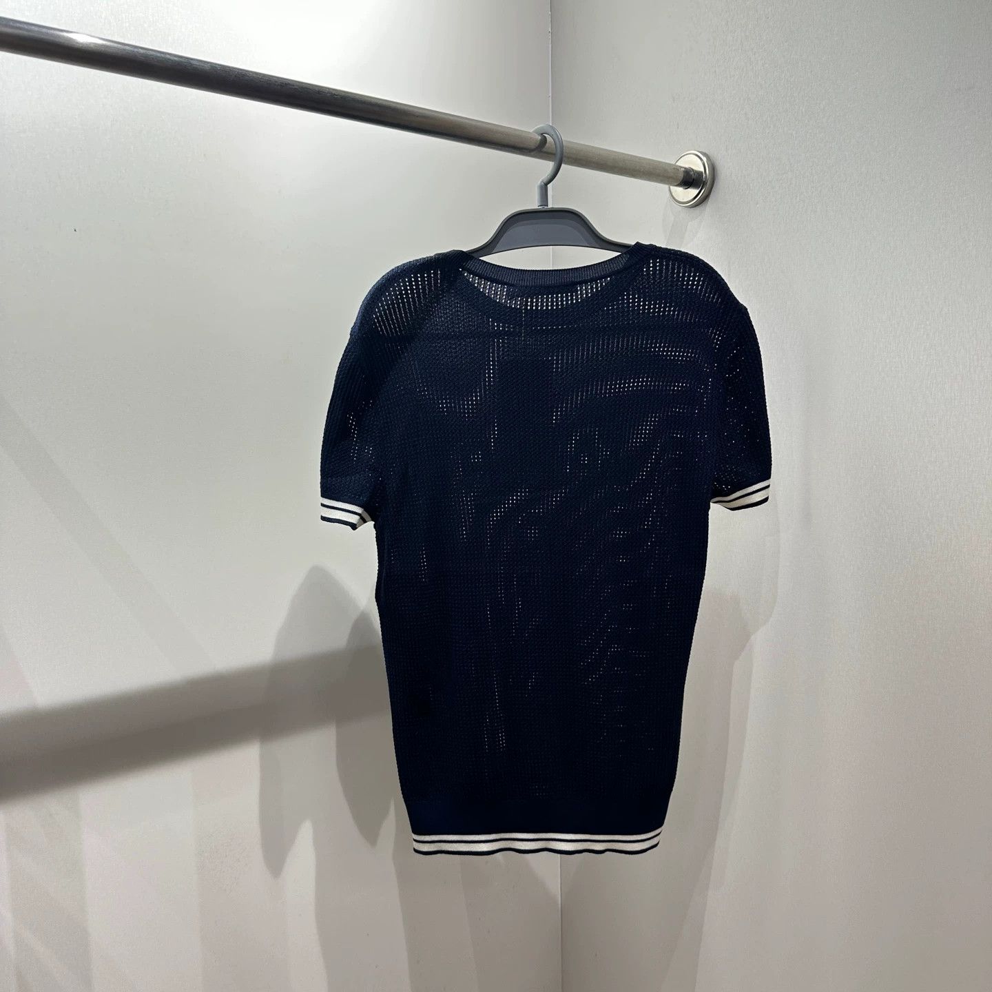 Christian Dior Monsieur Dior apr212 8 Letter Knit Mesh Short Sleeve 38 Size S / US 4 / IT 40 - 2 Thumbnail