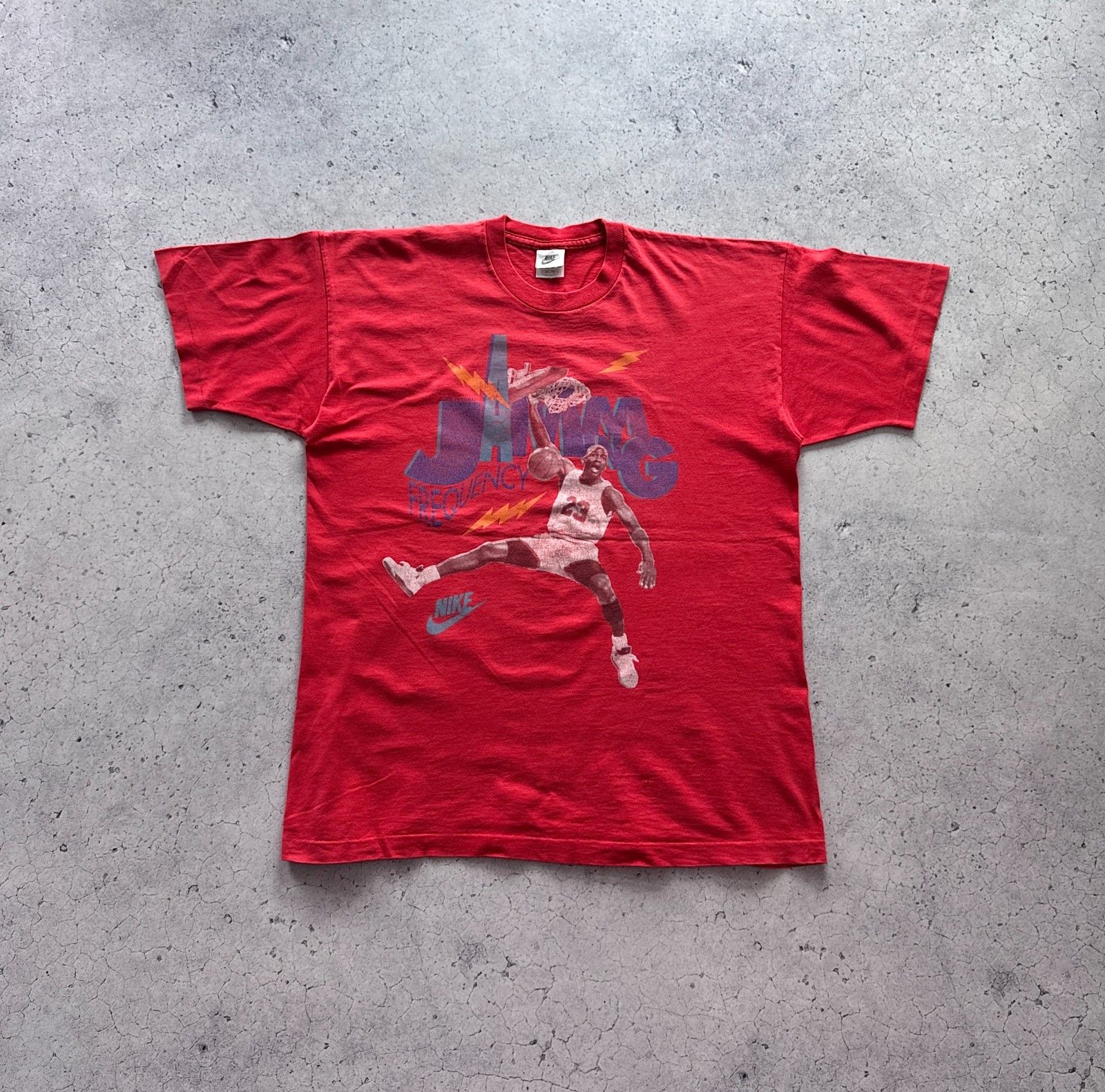 Nike Vintage 90s Nike Air Jordan Jamming Frequency Single Stitch Size US L / EU 52-54 / 3 - 1 Thumbnail