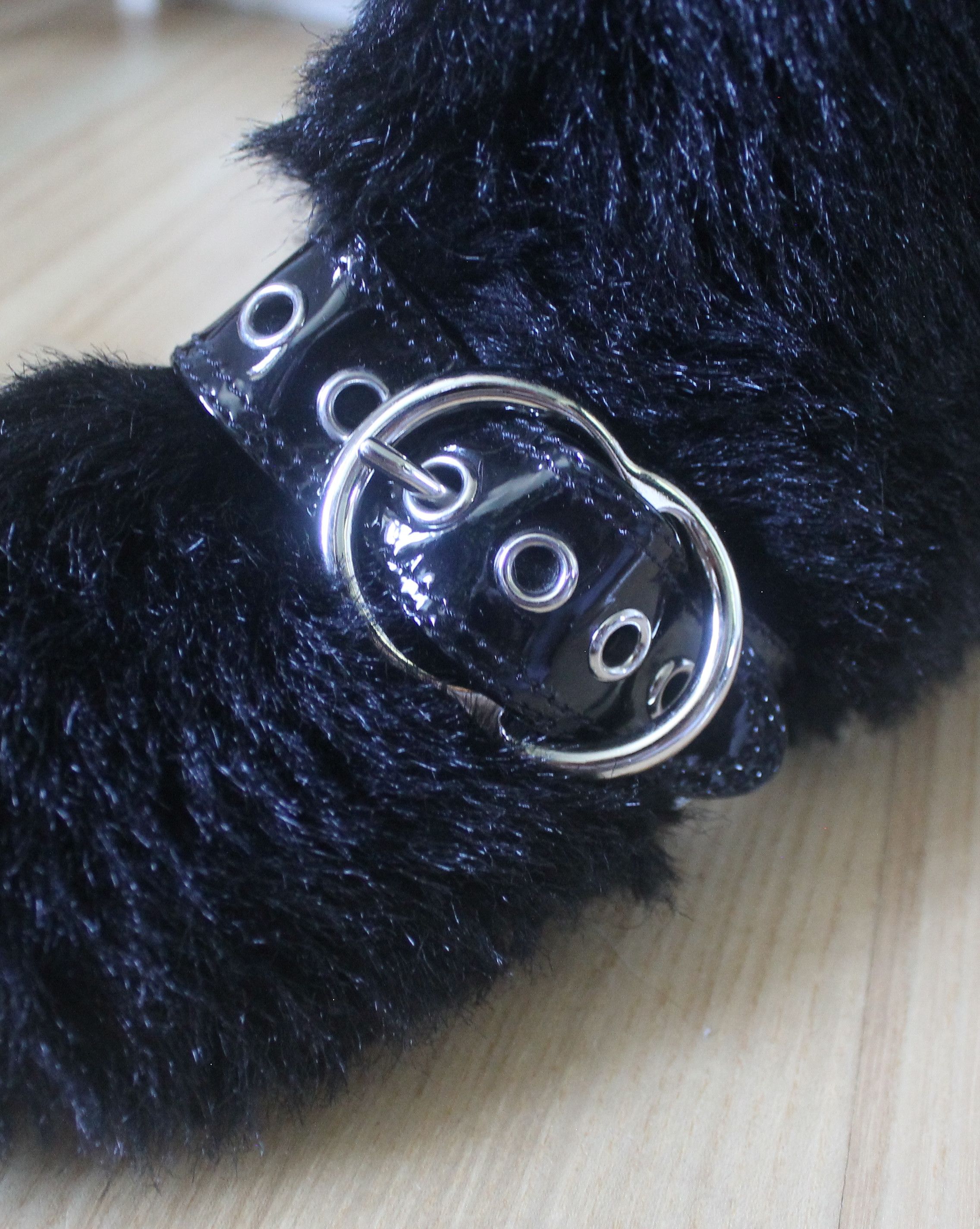 Miu Miu MIU MIU black faux fur boots with patent leather Size US 10.5 / IT 40.5 - 10 Thumbnail