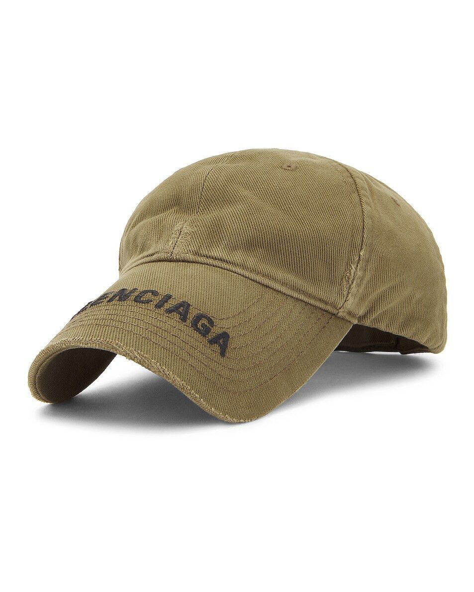 Balenciaga o1mt1gz0924 Size: S / Logo Visor Cap in Khaki/Black Size ONE SIZE - 2 Thumbnail