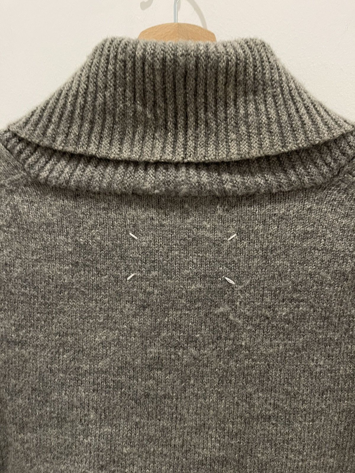 Maison Margiela Maison Margiela Fall 2004 Grey Wool Shawl Collar KnitSweater Size US M / EU 48-50 / 2 - 15 Thumbnail