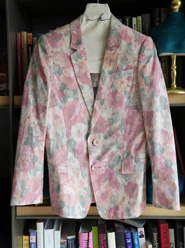 Other JPG Vintage Ink Wash Floral Suit Jacket Women's Size S / US 4 / IT 40 - 3 Thumbnail