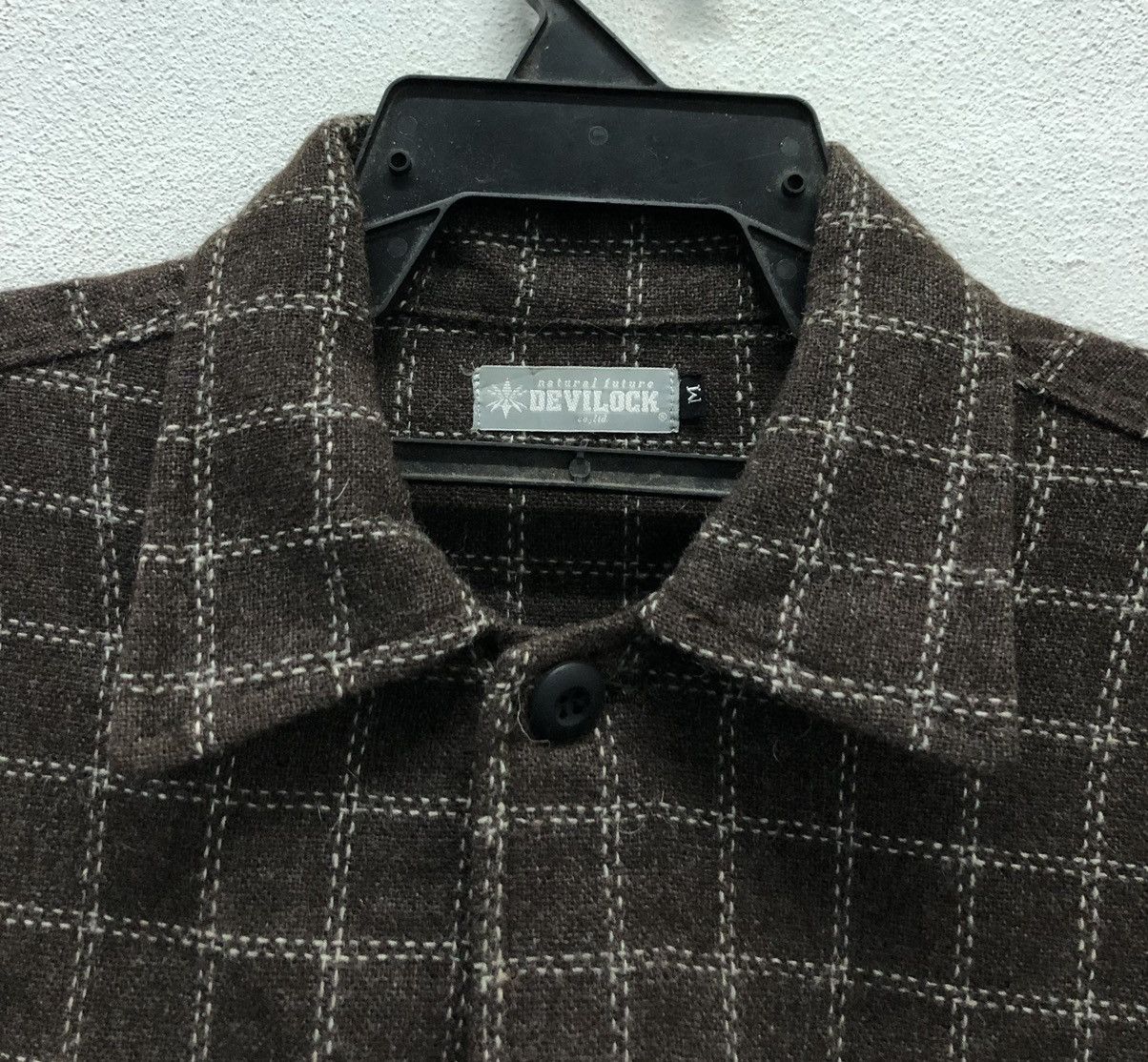 Devilock Vintage Devilock Japan Wool Jacket Brown Windowpane Check M Size US M / EU 48-50 / 2 - 3 Thumbnail