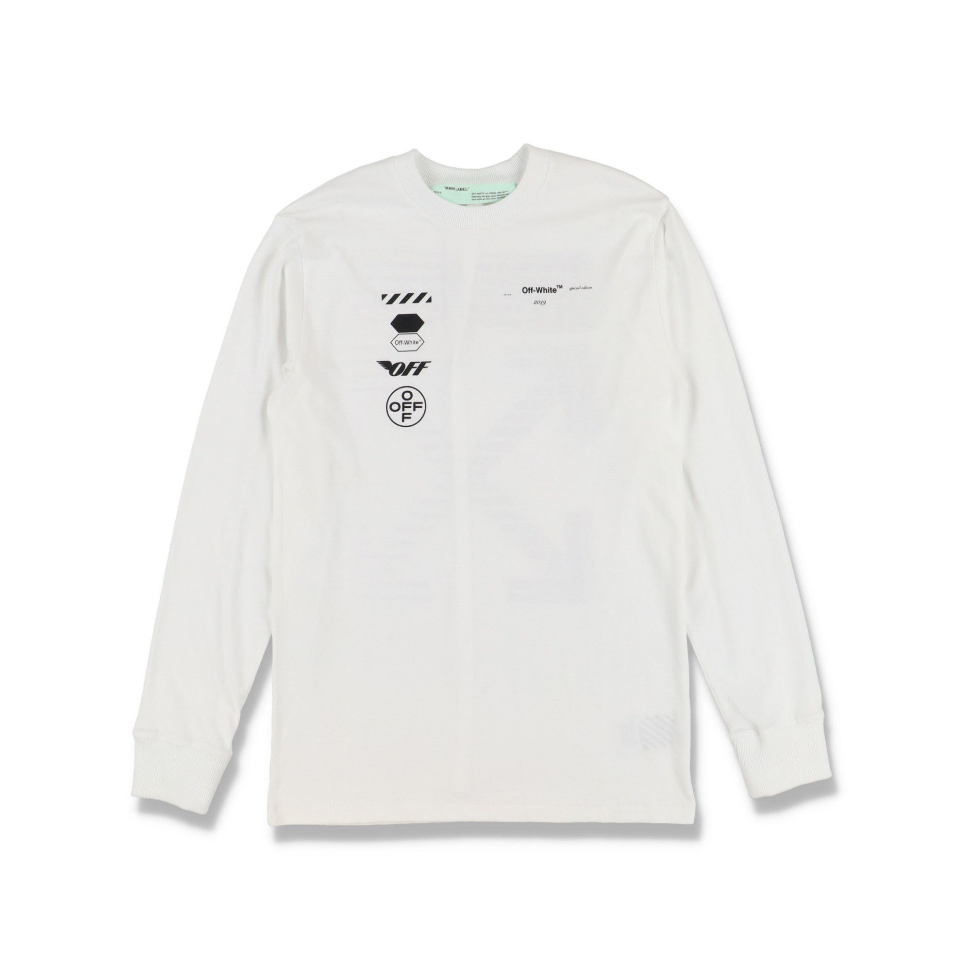 Off-White White Special Edition Racing Arrows Logo LS T-Shirt Size US L / EU 52-54 / 3 - 5 Thumbnail