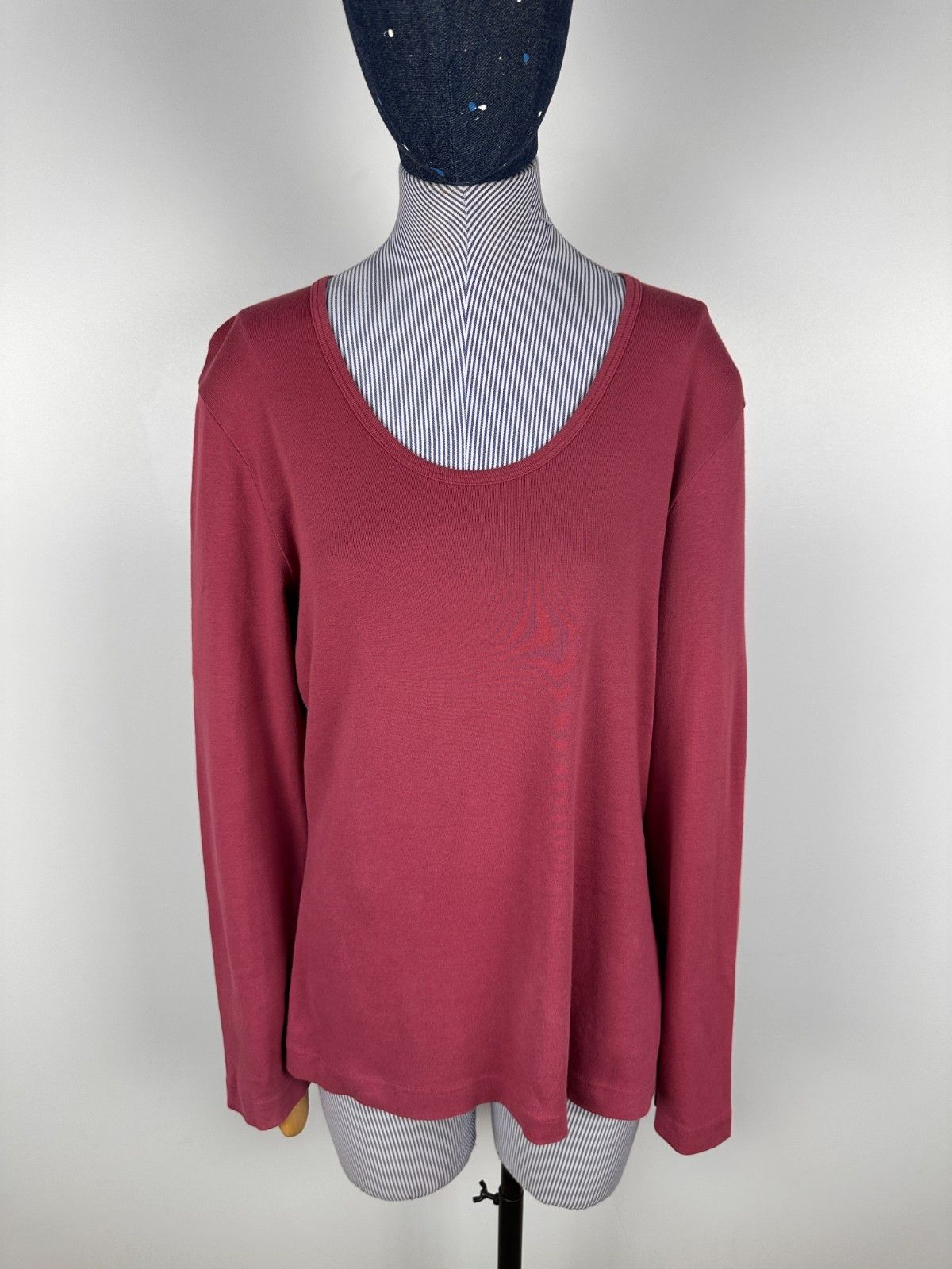 OSKA OSKA Red Long Sleeve Round Neck Top Blouse Shirt Size 3 Size L / US 10 / IT 46 - 1 Thumbnail