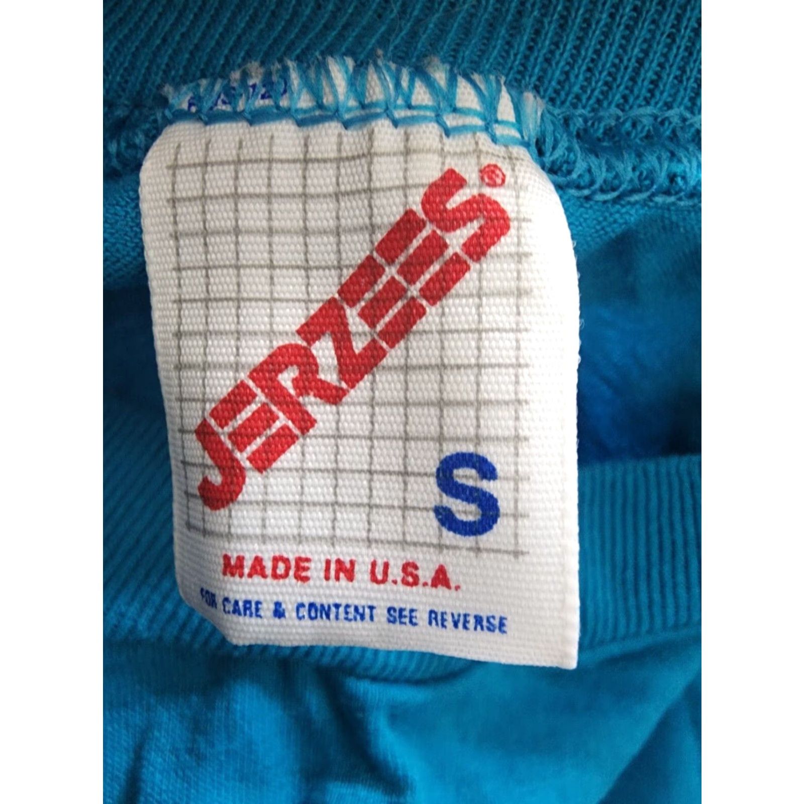 Jerzees VINTAGE Jerzees Baseball T Shirt S Mens Blue Double-Sided 1980s 70s 80s 90s Vintage Unisex Adults Cotton Blend Short Sleeve Size US S / EU 44-46 / 1 - 4 Thumbnail