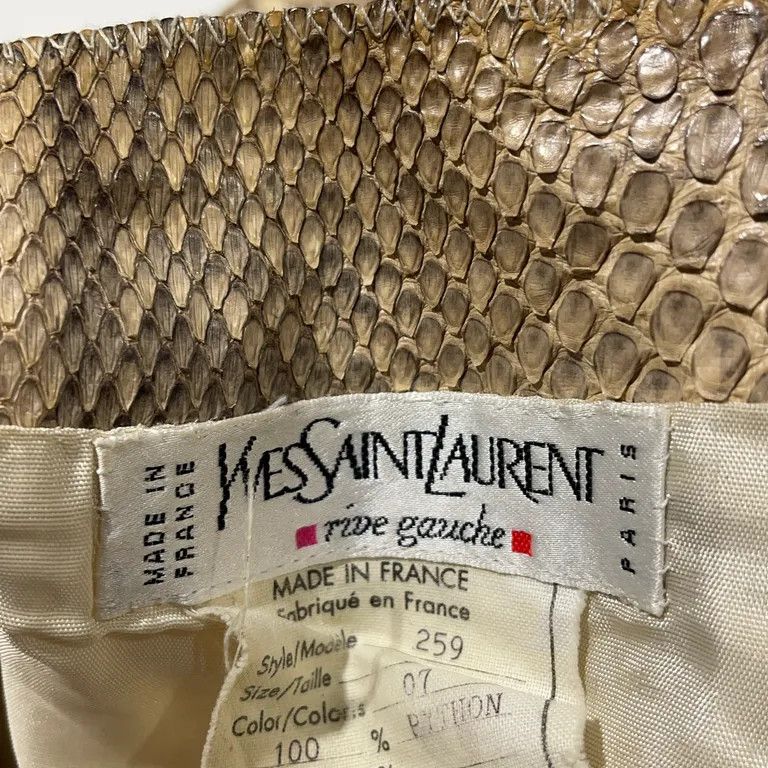 Saint Laurent Paris 2000's Striped Python Skin Penny Skirt by Tom Ford Size 26" / US 2 / IT 38 - 4 Thumbnail