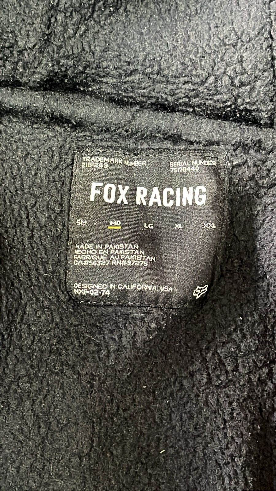 Fox Racing × Vintage Vintage Blue Sherpa Lined Fox Racing Zip-Up Hoodie Size US M / EU 48-50 / 2 - 7 Thumbnail