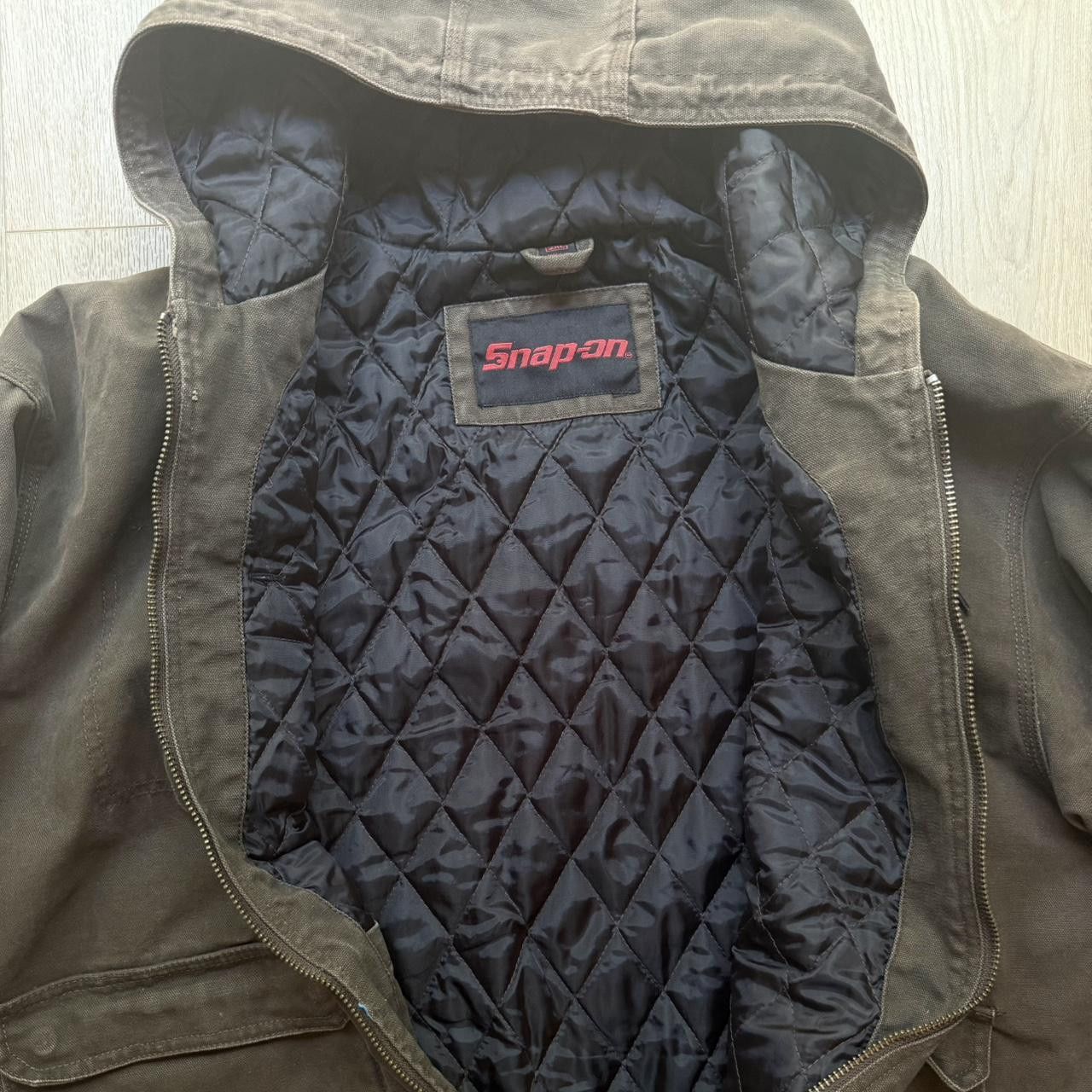 Other Vintage Snap On Jacket Mens Pockets Lined Canvas Bomber Size US XXL / EU 58 / 5 - 3 Thumbnail