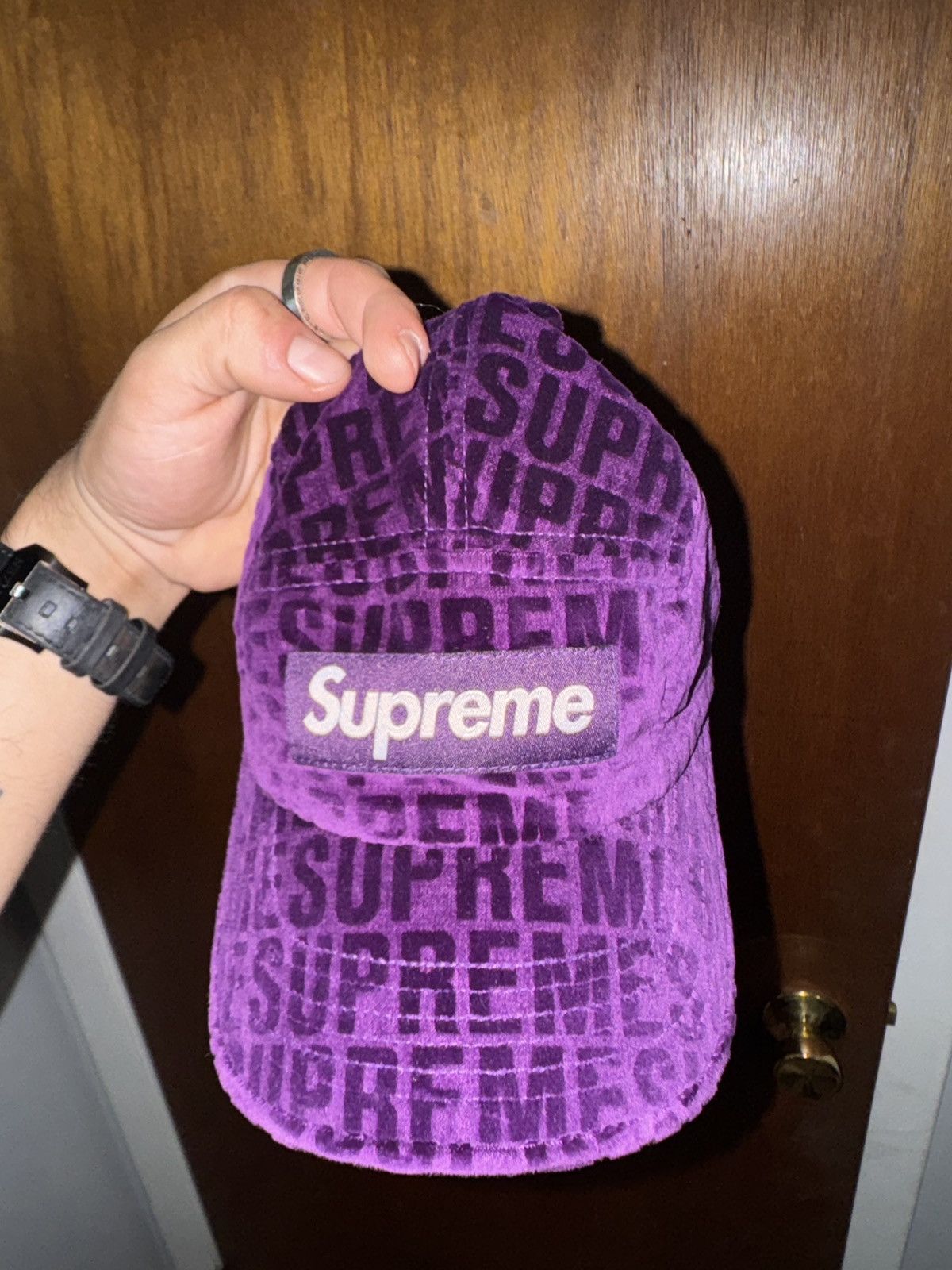 Supreme Supreme Velvet Camp Cap-Purple | Grailed