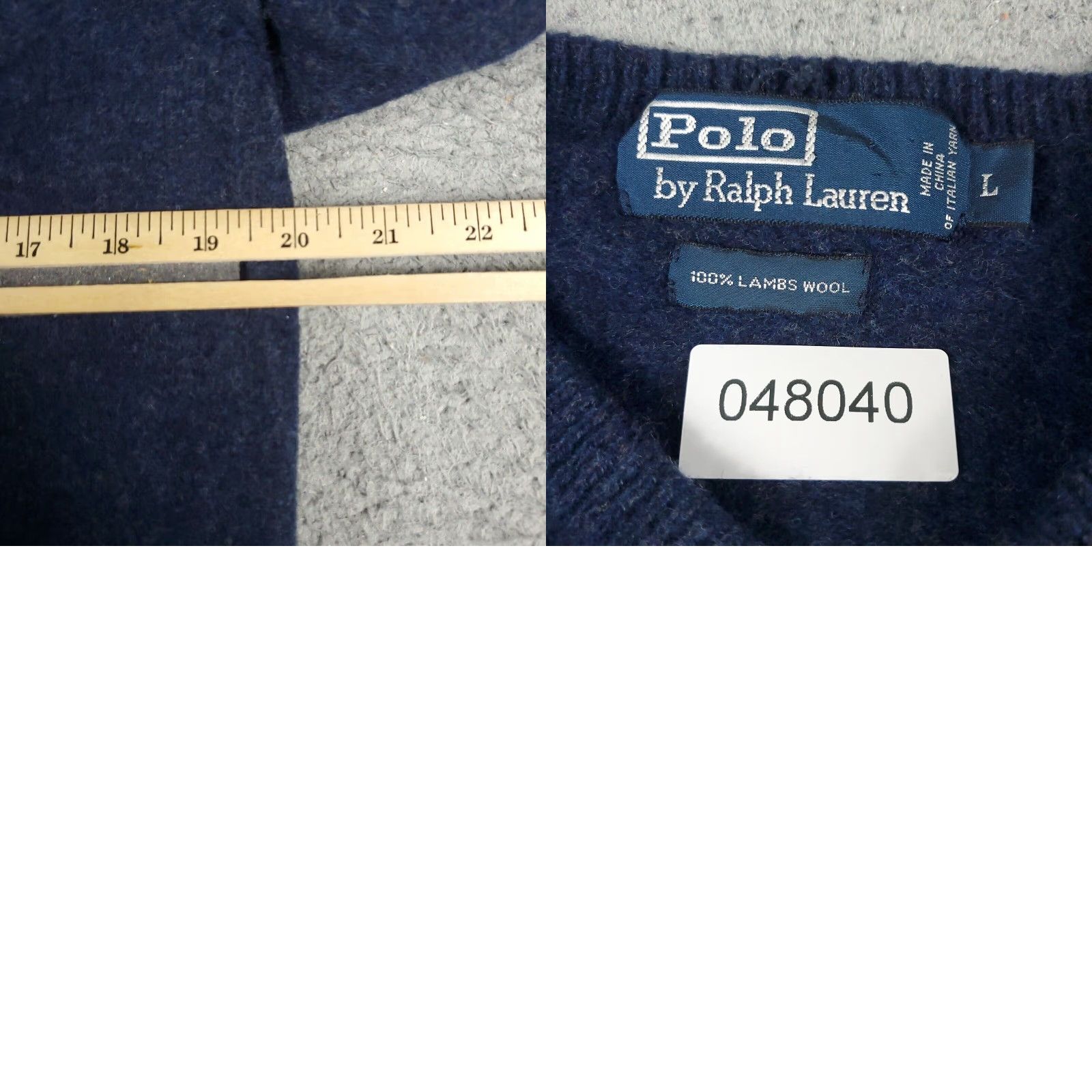 Ralph Lauren Ralph Lauren Mens Large Blue Pony Sweater Casual Pullover Wool Sweatshirt Size US L / EU 52-54 / 3 - 8 Thumbnail