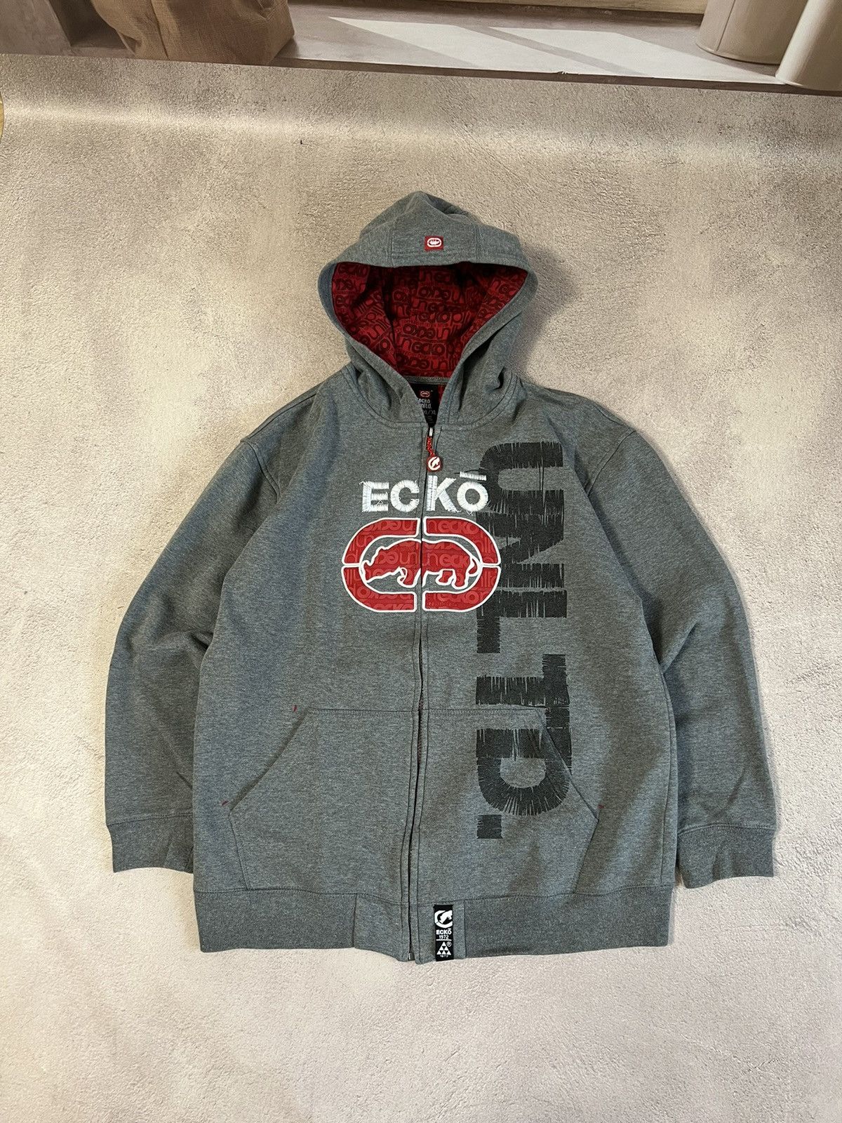 Ecko Unltd. Ecko untdl Y2k Zip Hoodie Size XL / US 12-14 / IT 48-50 - 1 Thumbnail