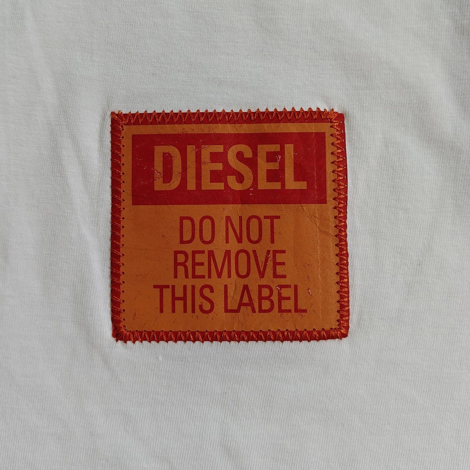 Diesel DIESEL White T-Shirt With Logo Patch FTP 4102 Size US L / EU 52-54 / 3 - 3 Thumbnail
