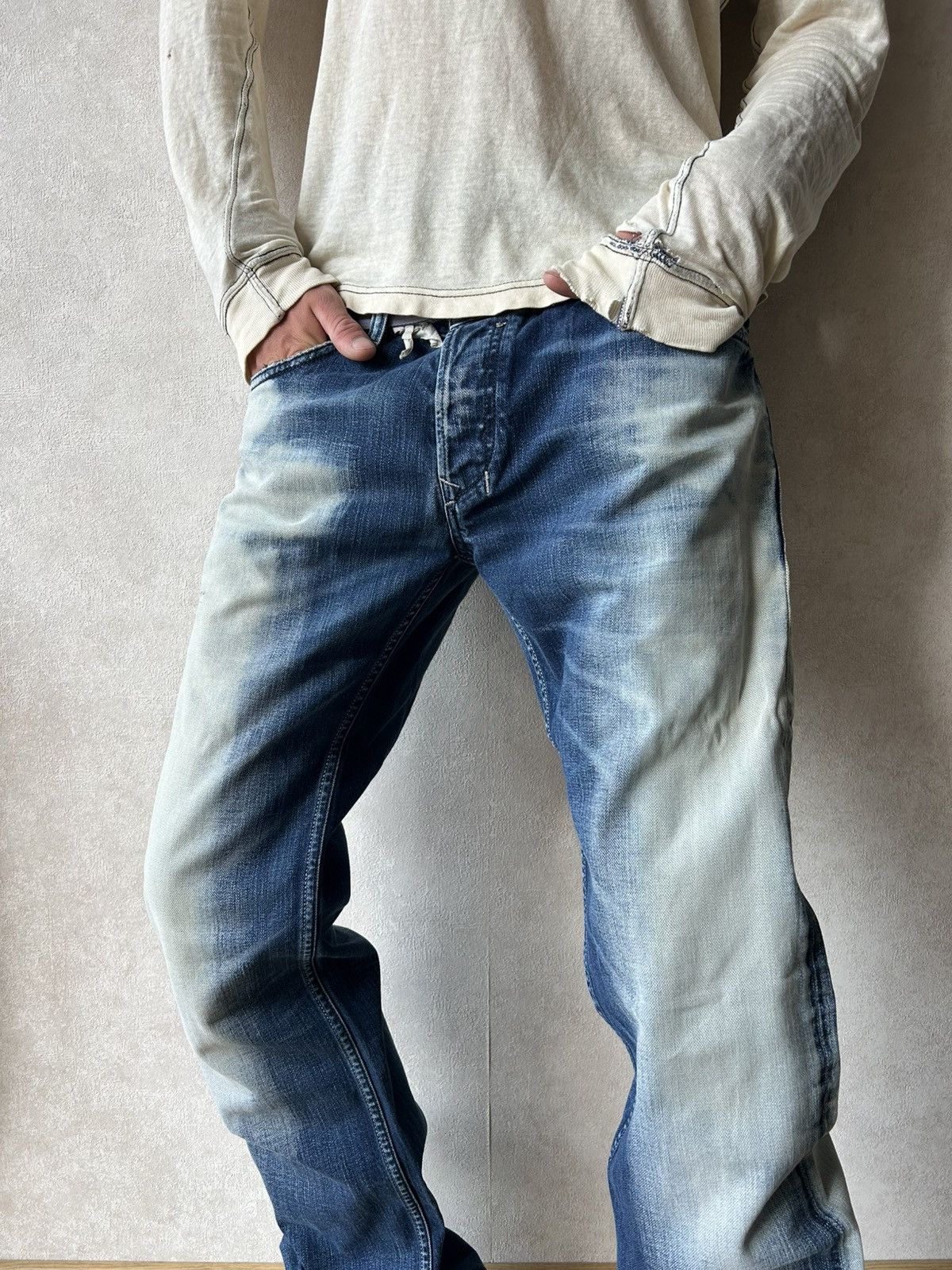 Diesel Diesel Safado Blue Eyecons 2015/1 Denim Jeans Y2K Size US 34 / EU 50 - 4 Thumbnail
