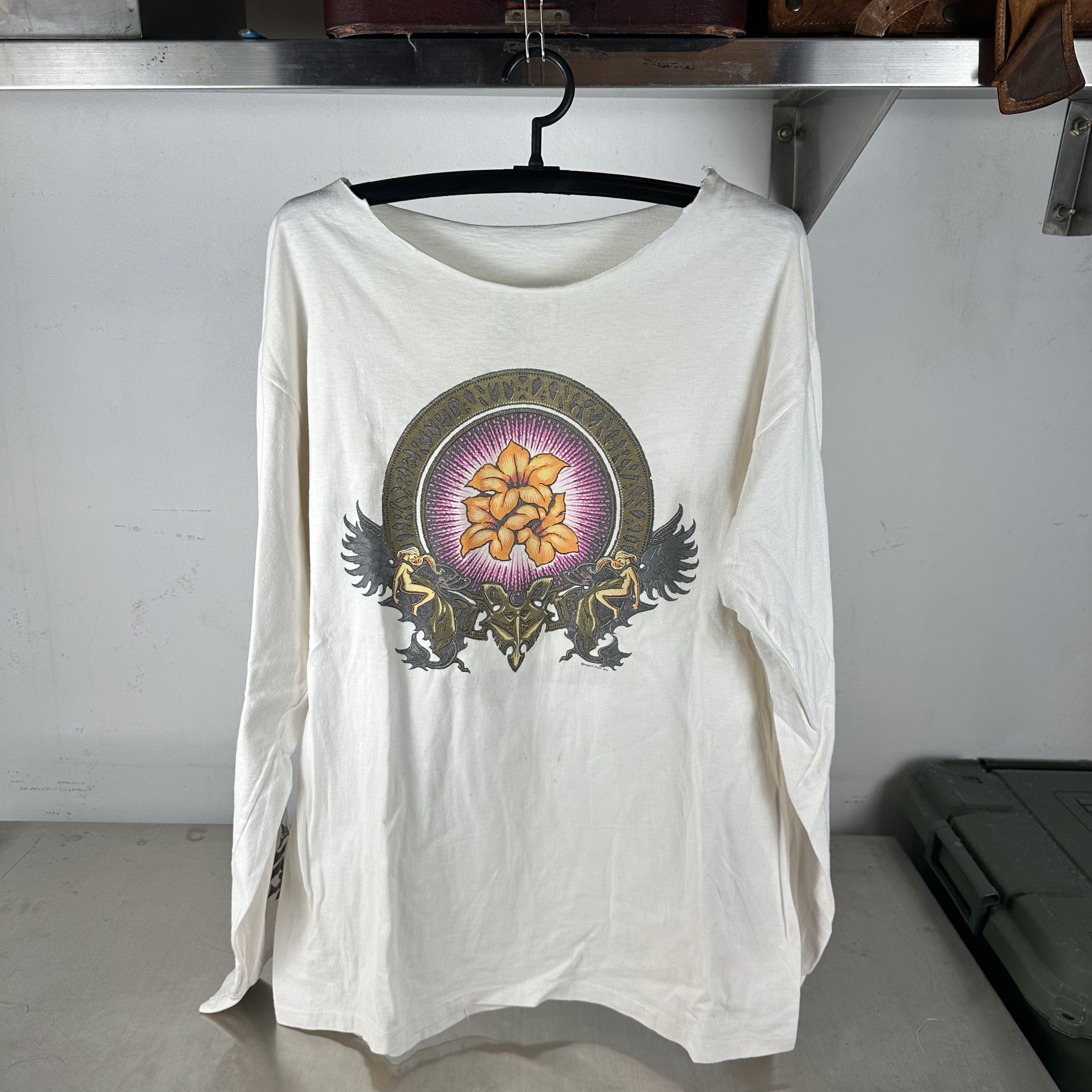 Vintage Vintage 1990 Robert Plant Manic Nirvana Long Sleeve T-Shirt Size US XL / EU 56 / 4 - 1 Thumbnail