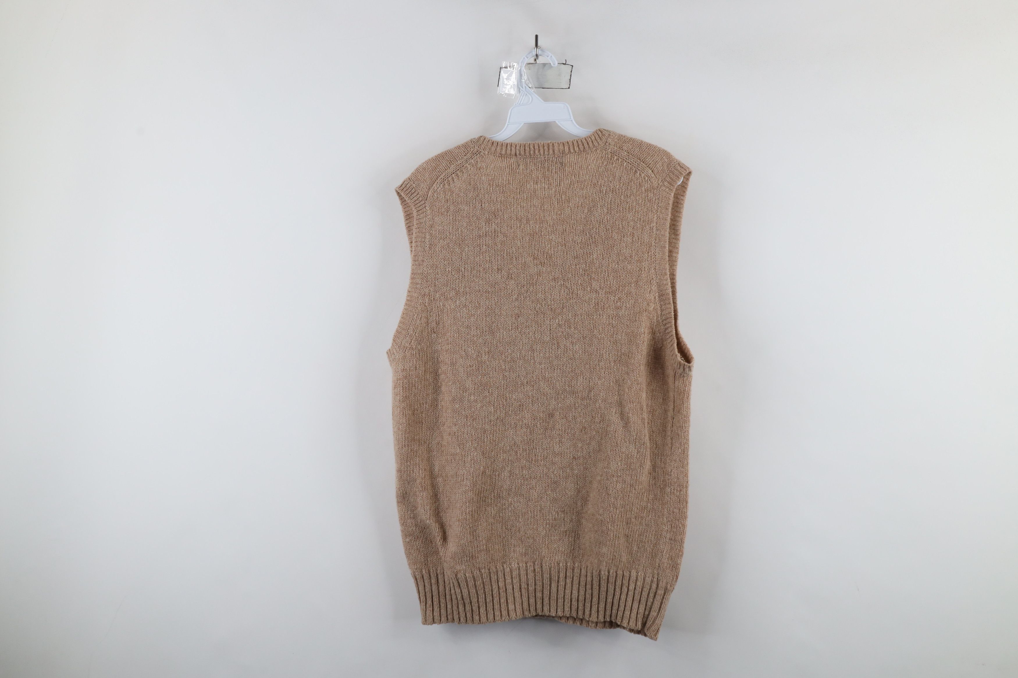 Vintage Vintage 70s Streetwear Wool Knit V-Neck Sweater Vest Size US L / EU 52-54 / 3 - 7 Thumbnail