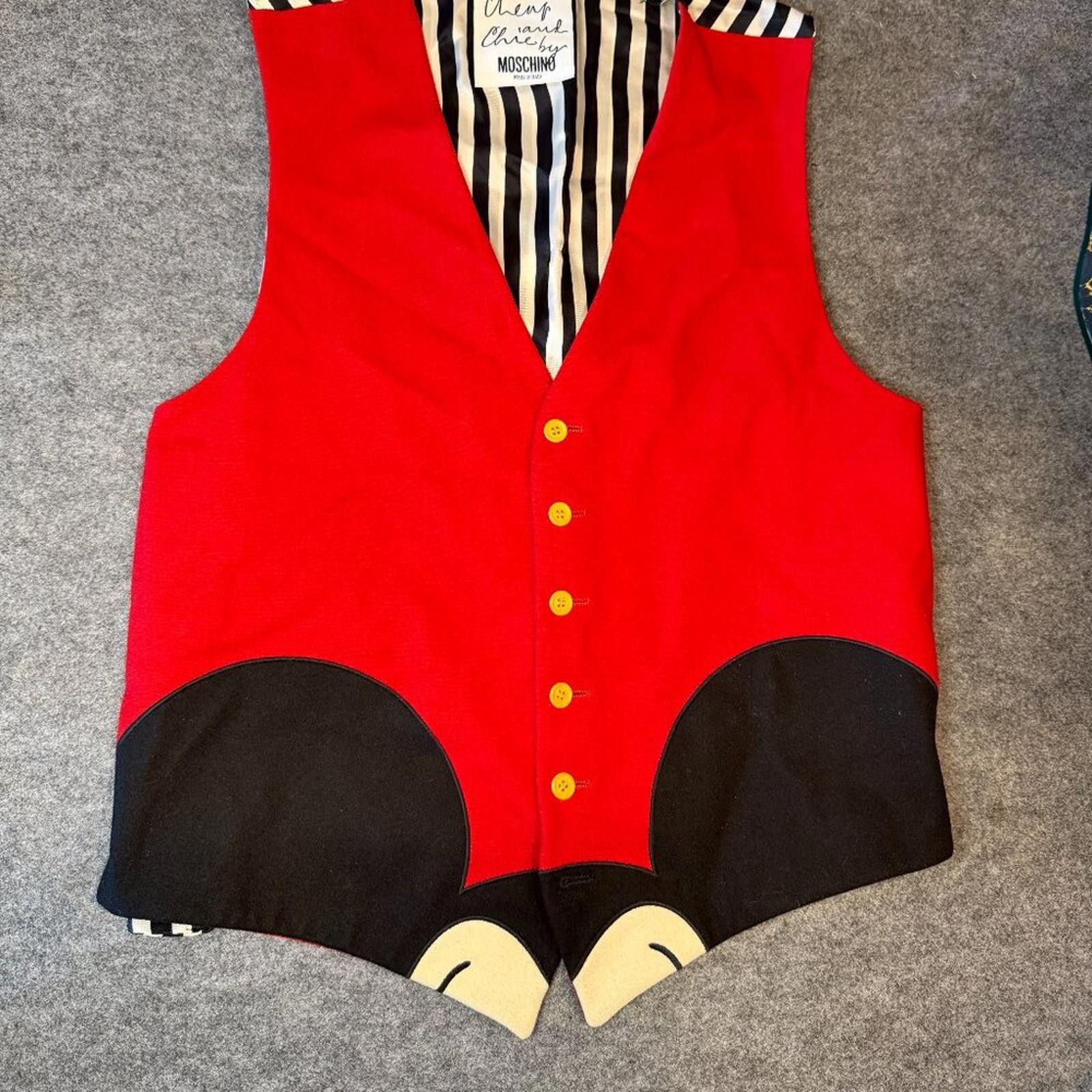 Other RARE Vintage MOSCHINO Cheap & Chic Mickey Mouse Vest Wool Size M / US 6-8 / IT 42-44 - 3 Thumbnail