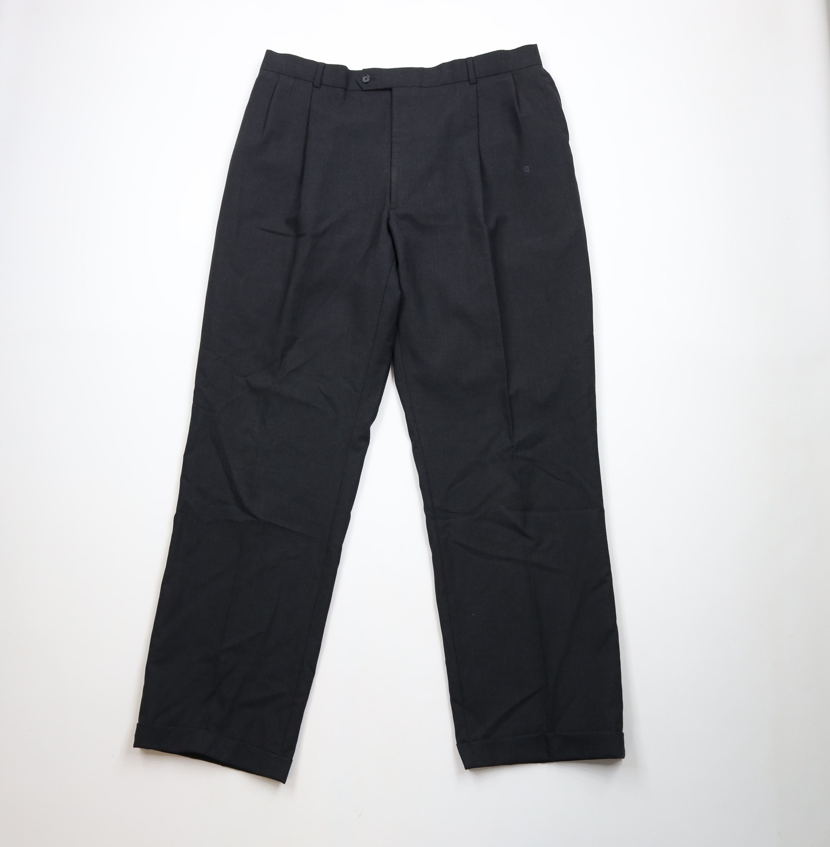 Vintage Vintage 90s Streetwear Wide Leg Chino Pants Charcoal Gray Size US 38 / EU 54 - 1 Thumbnail