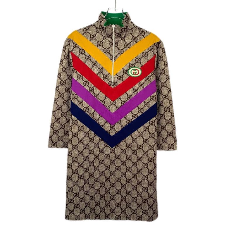 Gucci GucciBrown double G old flower full print color stripe long Size XS / US 0-2 / IT 36-38 - 1 Thumbnail