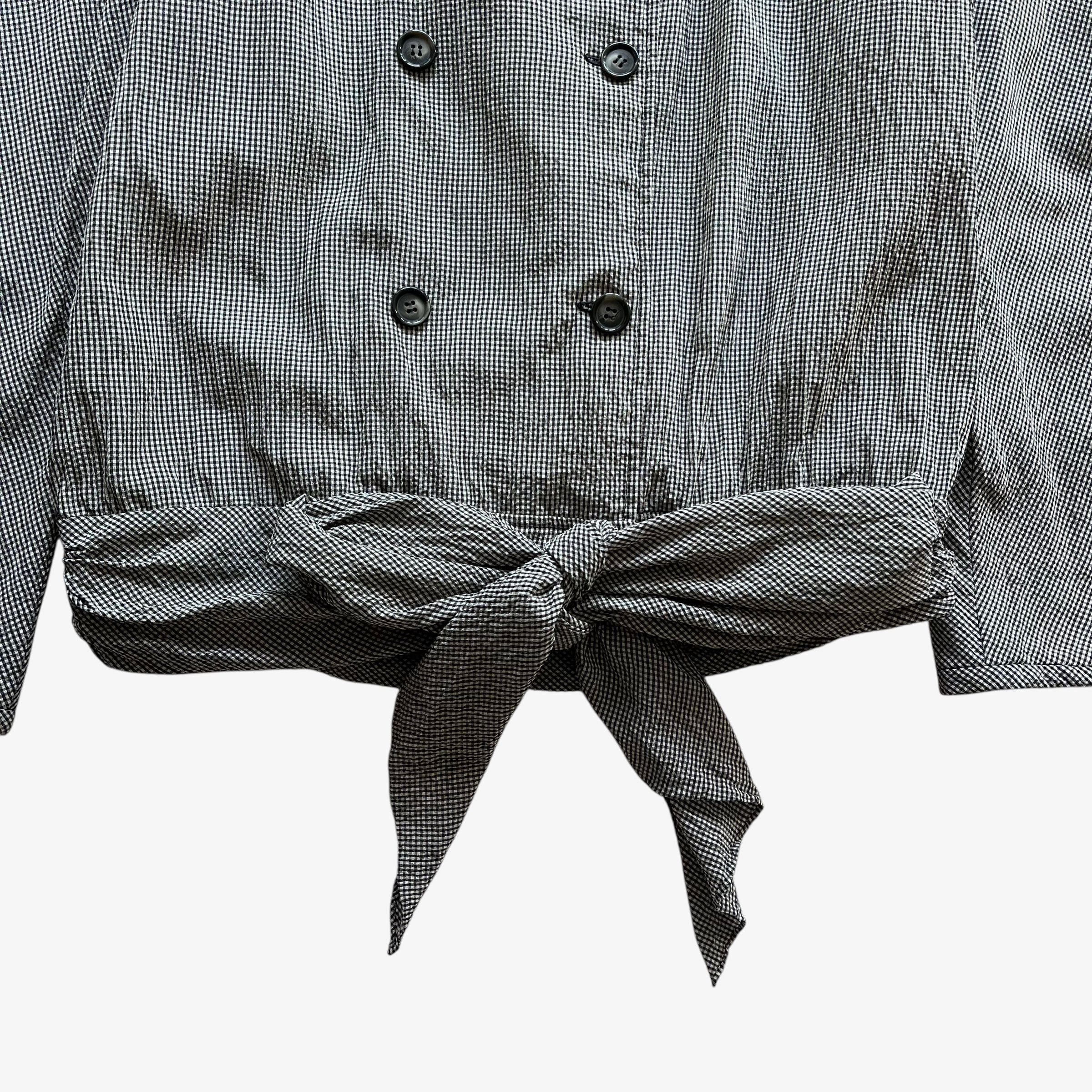 Valentino Vintage 90s Women's Valentino Checkered Jacket Size M / US 6-8 / IT 42-44 - 3 Thumbnail