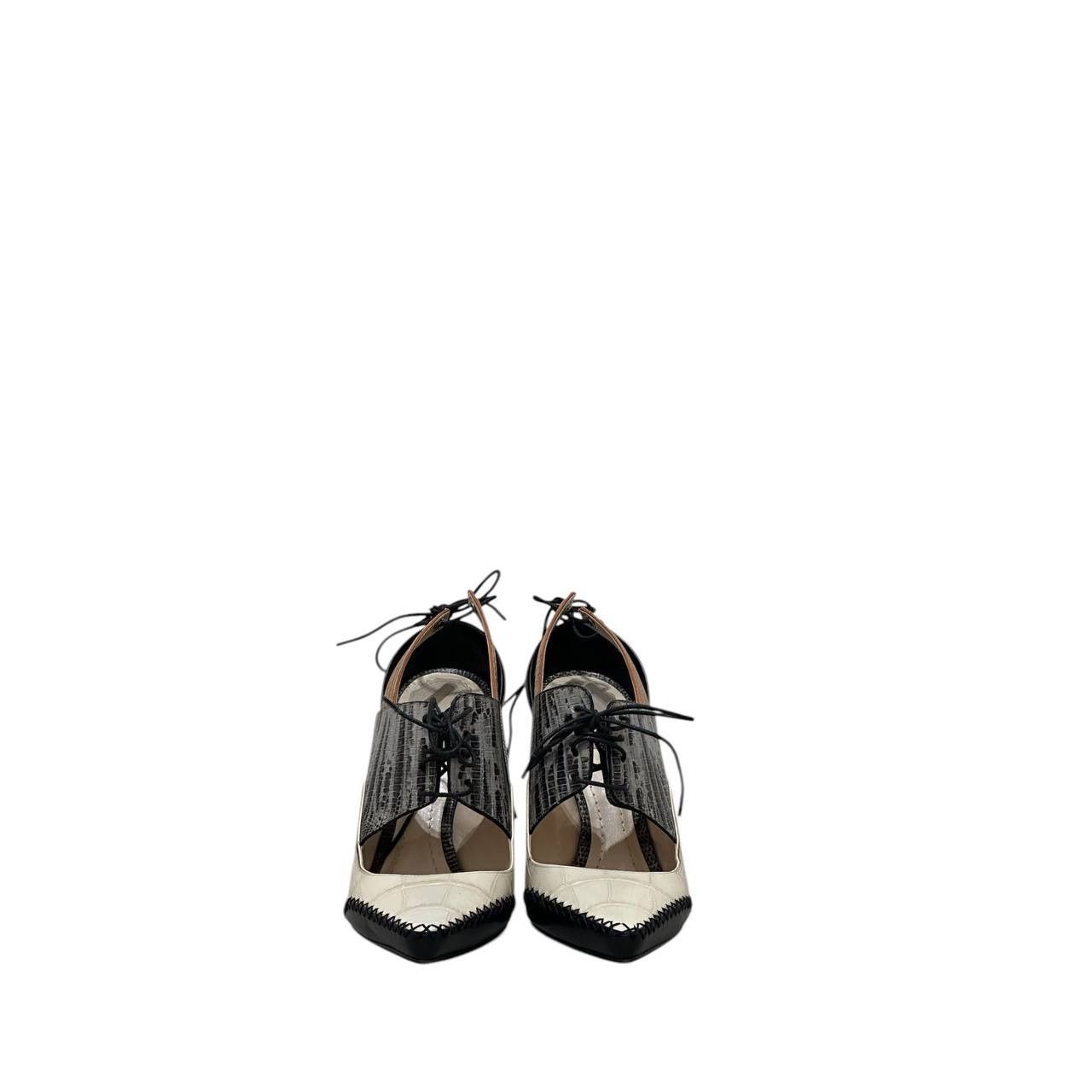 Dior Dior Nomade FW16 Crocodile-Embossed Leather Heels 38 Size US 7 / IT 37 - 2 Thumbnail