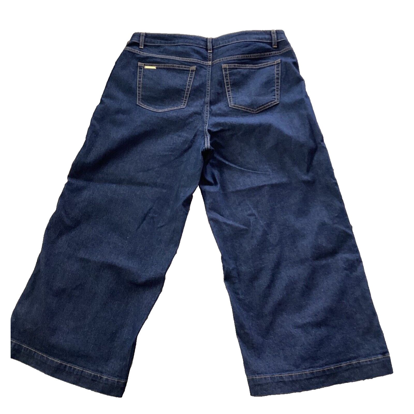Michael Kors MICHAEL KORS SELMA CROP FLARE HIGH RISE SEAMED JEANS SZ 14 Size 36" / US 14 / IT 50 - 3 Thumbnail
