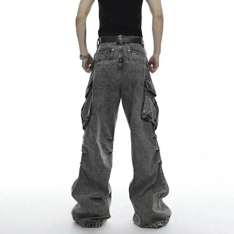 Japanese Brand Streetwear Washed Pocket Cargo Jeans Pants Size US 32 / EU 48 - 5 Thumbnail