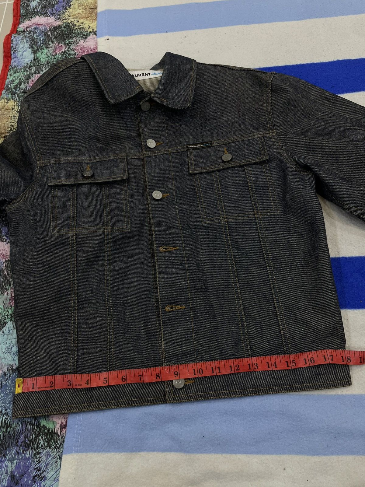 Yves Saint Laurent Saintlaurent jacket jeans YSL button Size US M / EU 48-50 / 2 - 12 Thumbnail