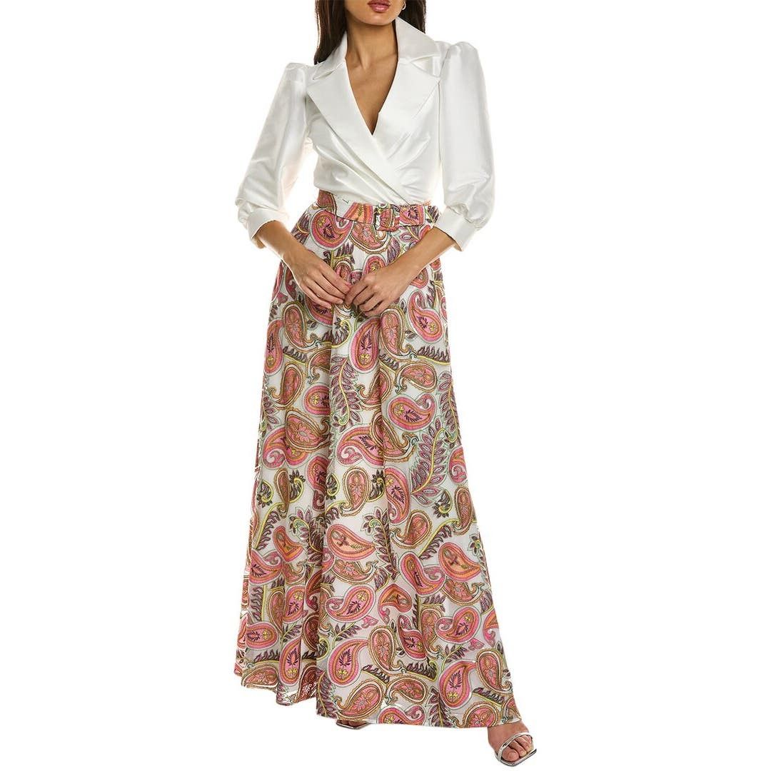image of Badgley Mischka Sequin Skirt Gown, Women's (Size Large)