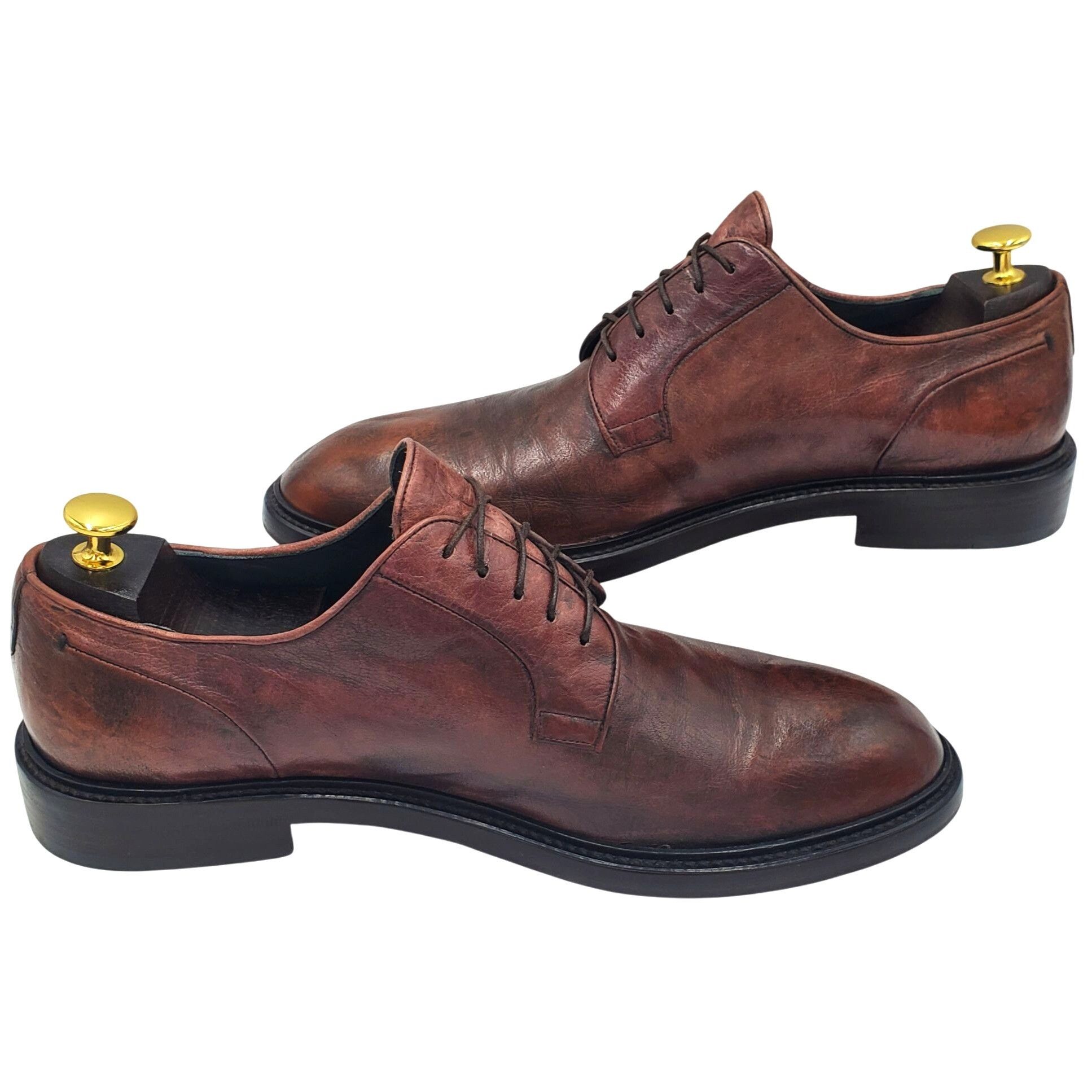 Jo Ghost Italy Jo Ghost Men's size 11 Brown Leather Round Toe Oxford Size US 11 / EU 44 - 7 Thumbnail