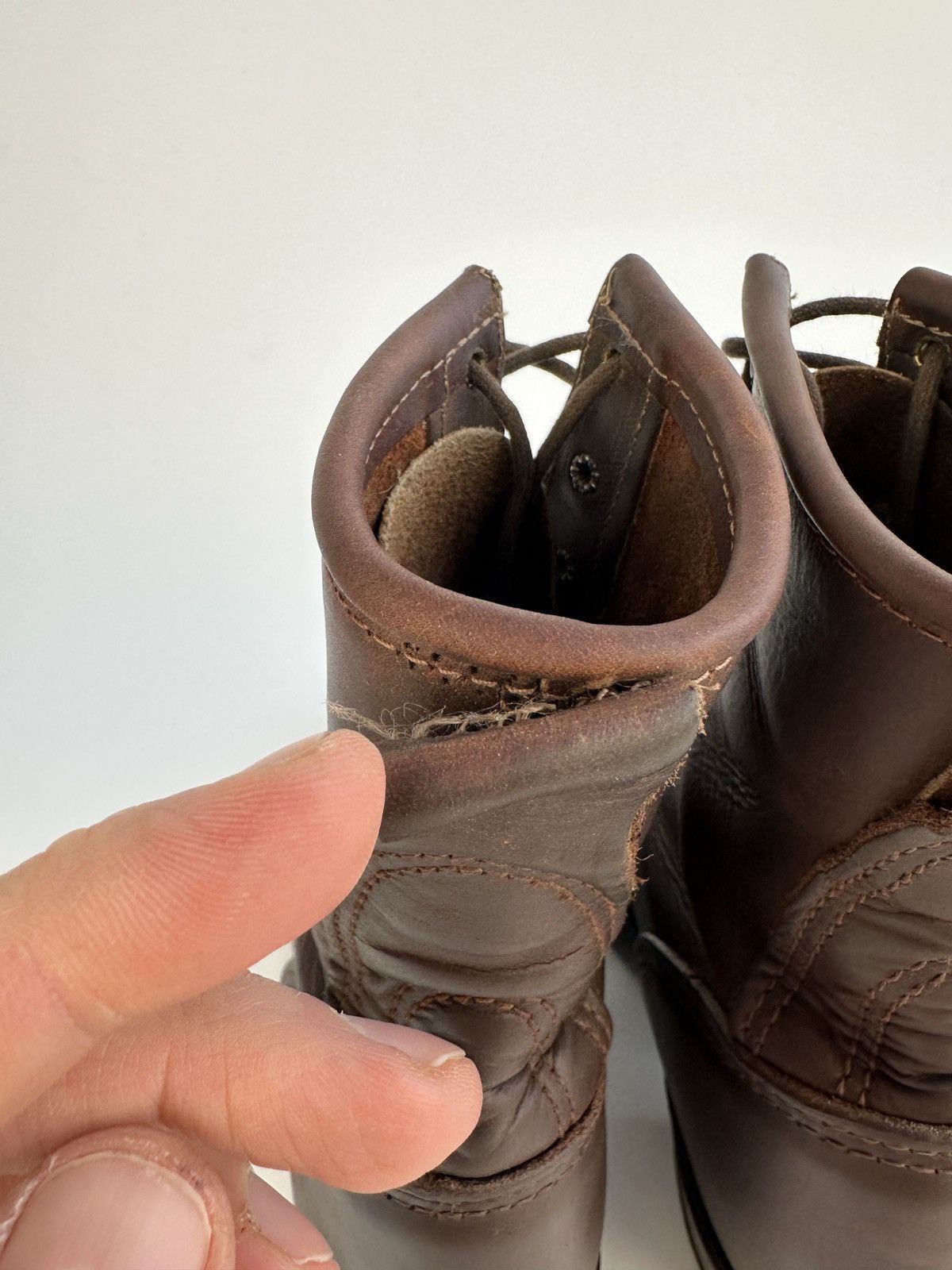 Durango Durango 10M Leather Packer Boots Lace Up Western Vibram Sole Size US 10 / IT 40 - 7 Thumbnail