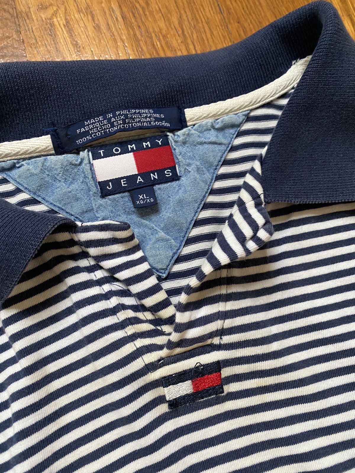 Tommy Hilfiger × Vintage Vintage Tommy Jeans Polo Size US XL / EU 56 / 4 - 2 Thumbnail