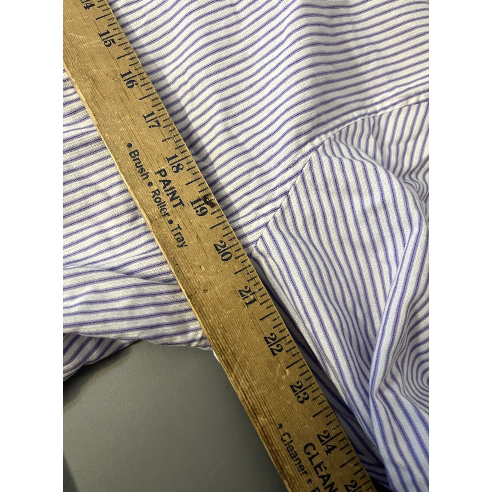 Kenneth Cole Kenneth Cole Shirt Mens L White Purple Striped Non Iron Slim Fit Button-Up Size US L / EU 52-54 / 3 - 5 Thumbnail