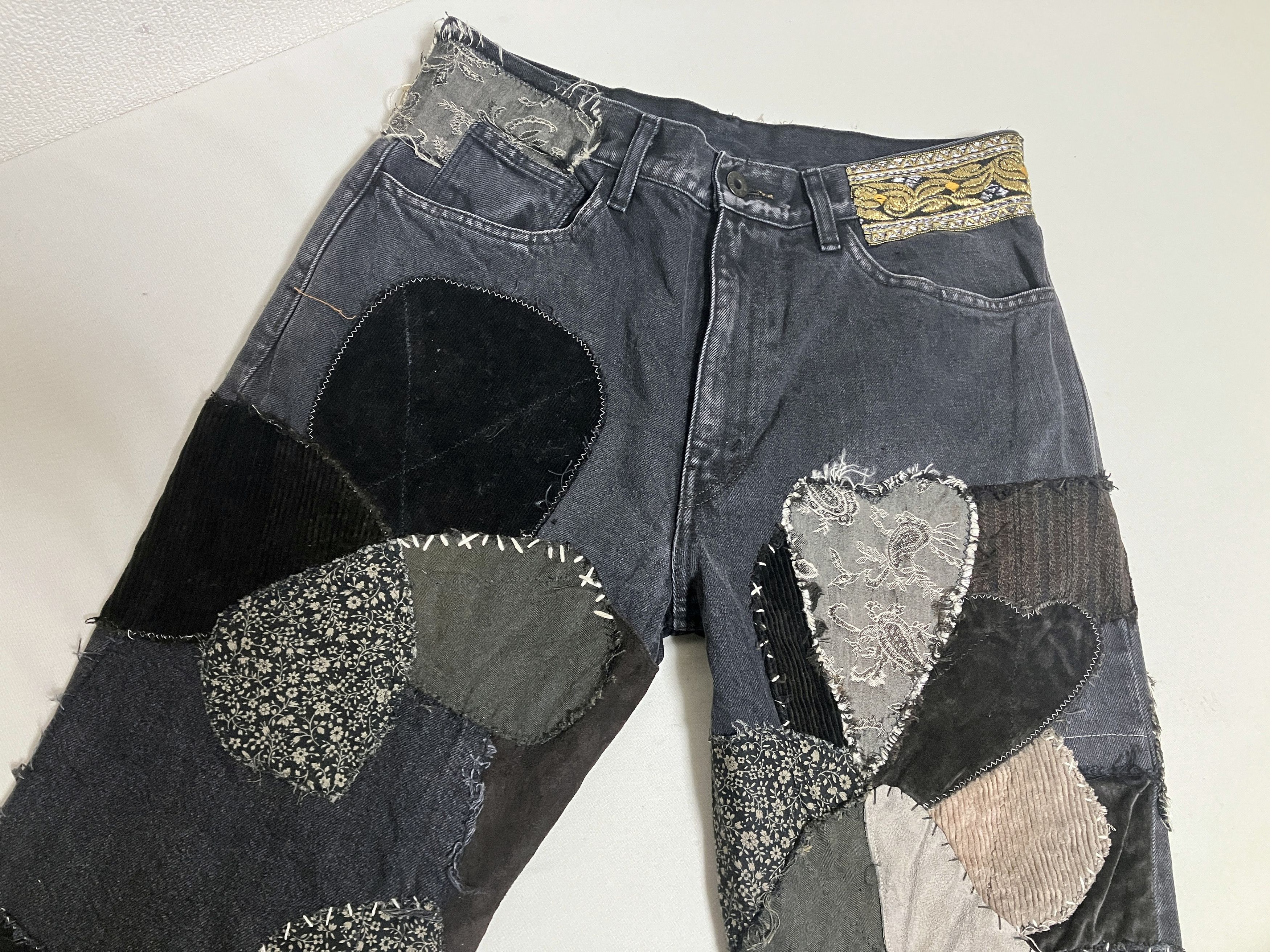 Kapital KAPITAL 14oz black denim flare jeans hippie insane remake Size US 34 / EU 50 - 3 Thumbnail