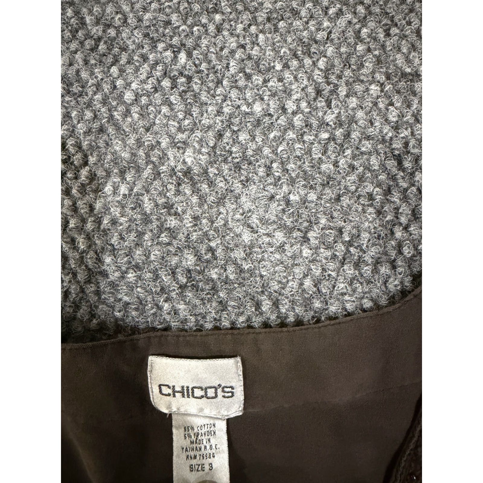 Vintage Chicos Blouse Shirt Womens 1 Pink Long Sleeve Embellished V Neck Casual Stretch Regular Knit Cotton Size XS / US 0-2 / IT 36-38 - 3 Thumbnail