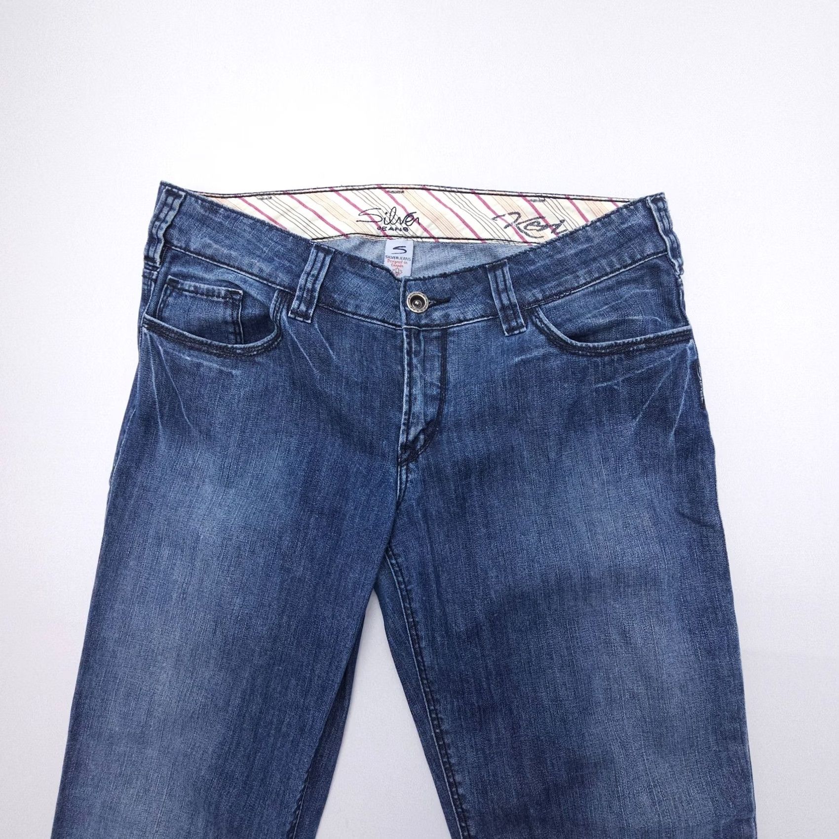 Silver Jeans Co. VINTAGE Silver Jeans Keri Low Rise Flare Jeans Size 30 x 34 Dark Wash Y2K Boho 2000s Womens Size 30" / US 8 / IT 44 - 5 Thumbnail