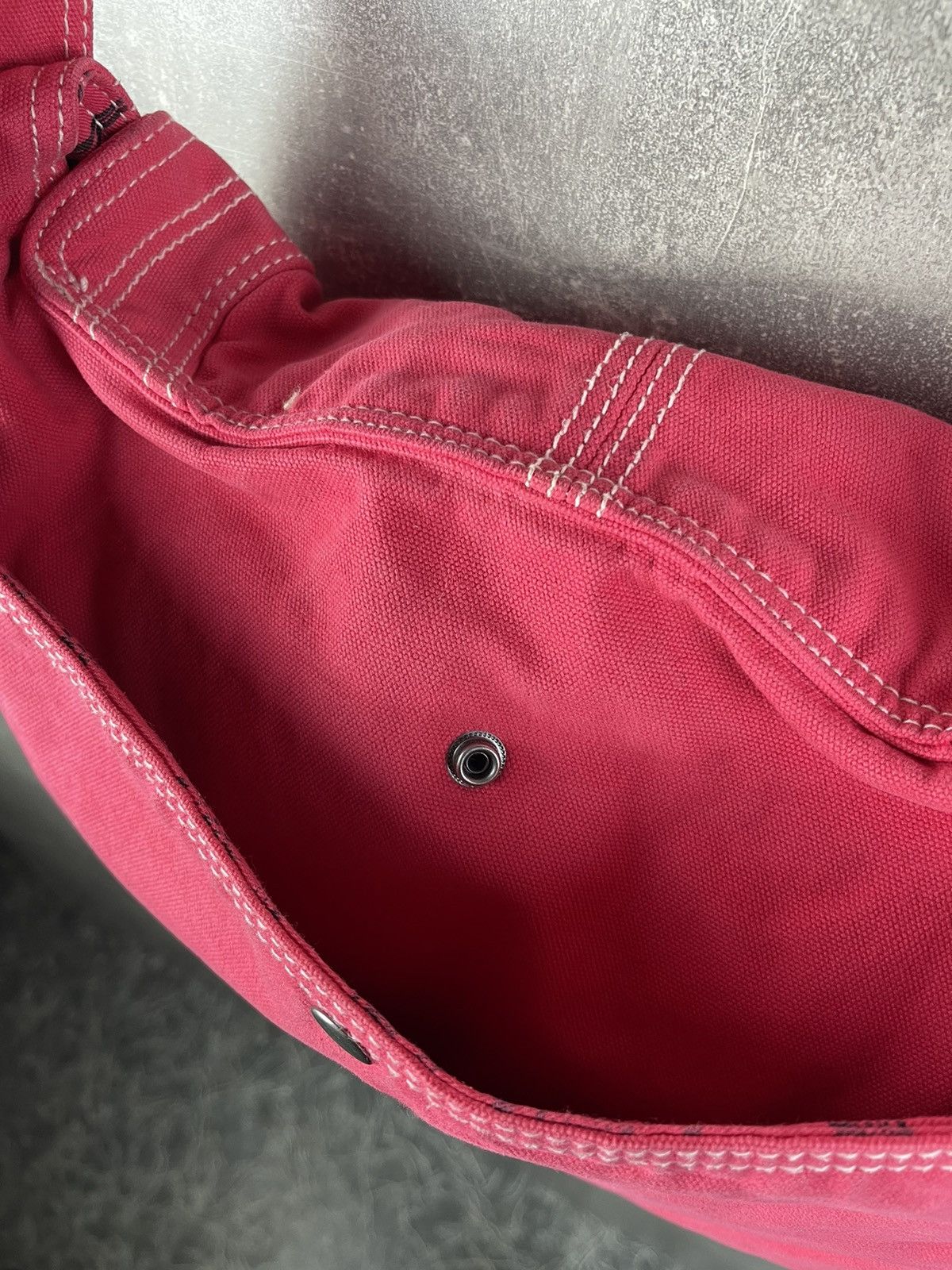 Diesel Diesel 1978 Red Durable Canvas Shoulder Bag Y2K Era Utility Size ONE SIZE - 7 Thumbnail