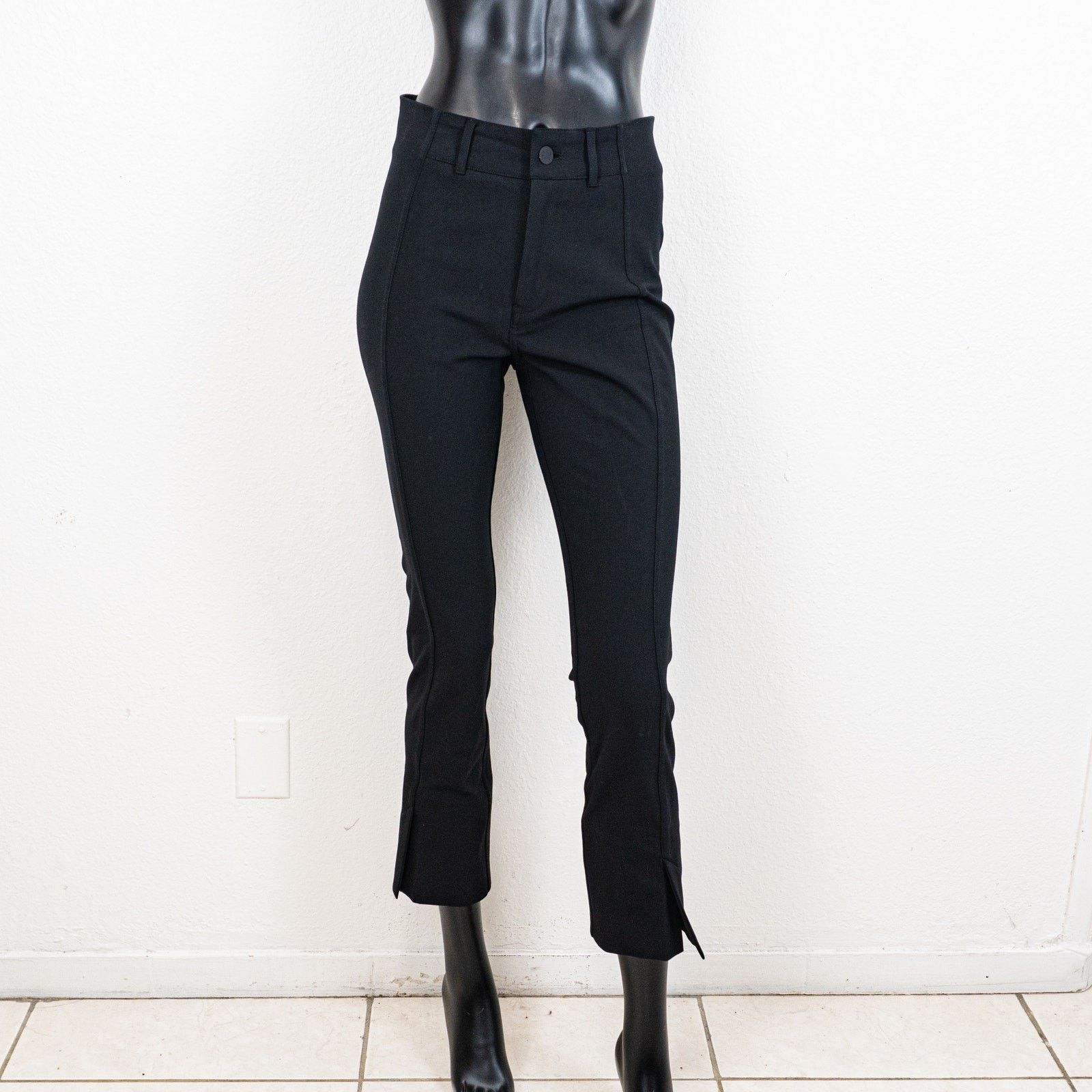 AYR AYR Sizzle Split Hem Pants Classic Black size 4 Ankle crop Size 27" / US 4 / IT 40 - 2 Thumbnail