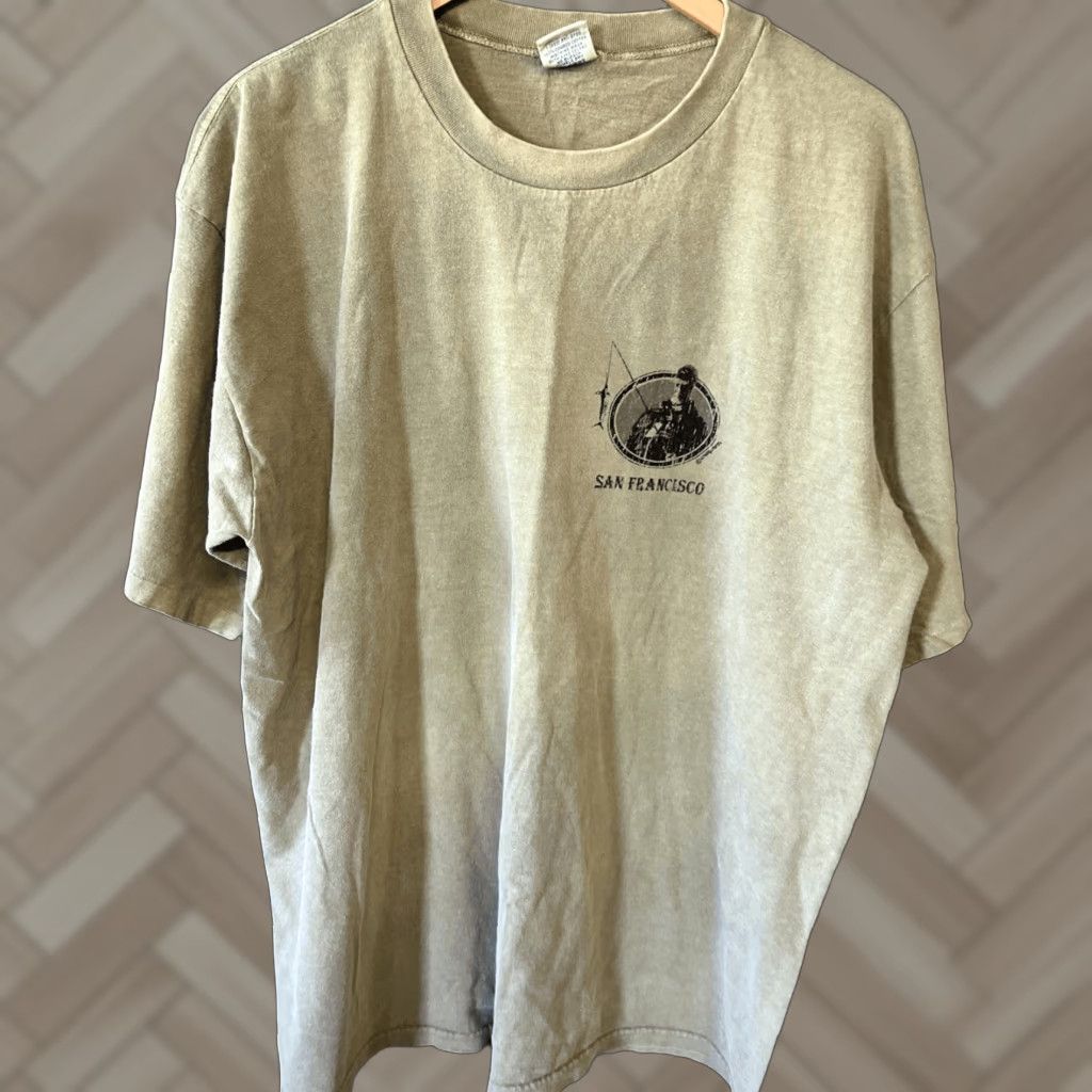 Vintage Crazy Shirts Billfish Hawaii Mens T Shirt Heavy XL Old Fishermen Never Die Green Short Sleeve Cotton Logo Fish Hawaii 80s? Size US XL / EU 56 / 4 - 1 Thumbnail