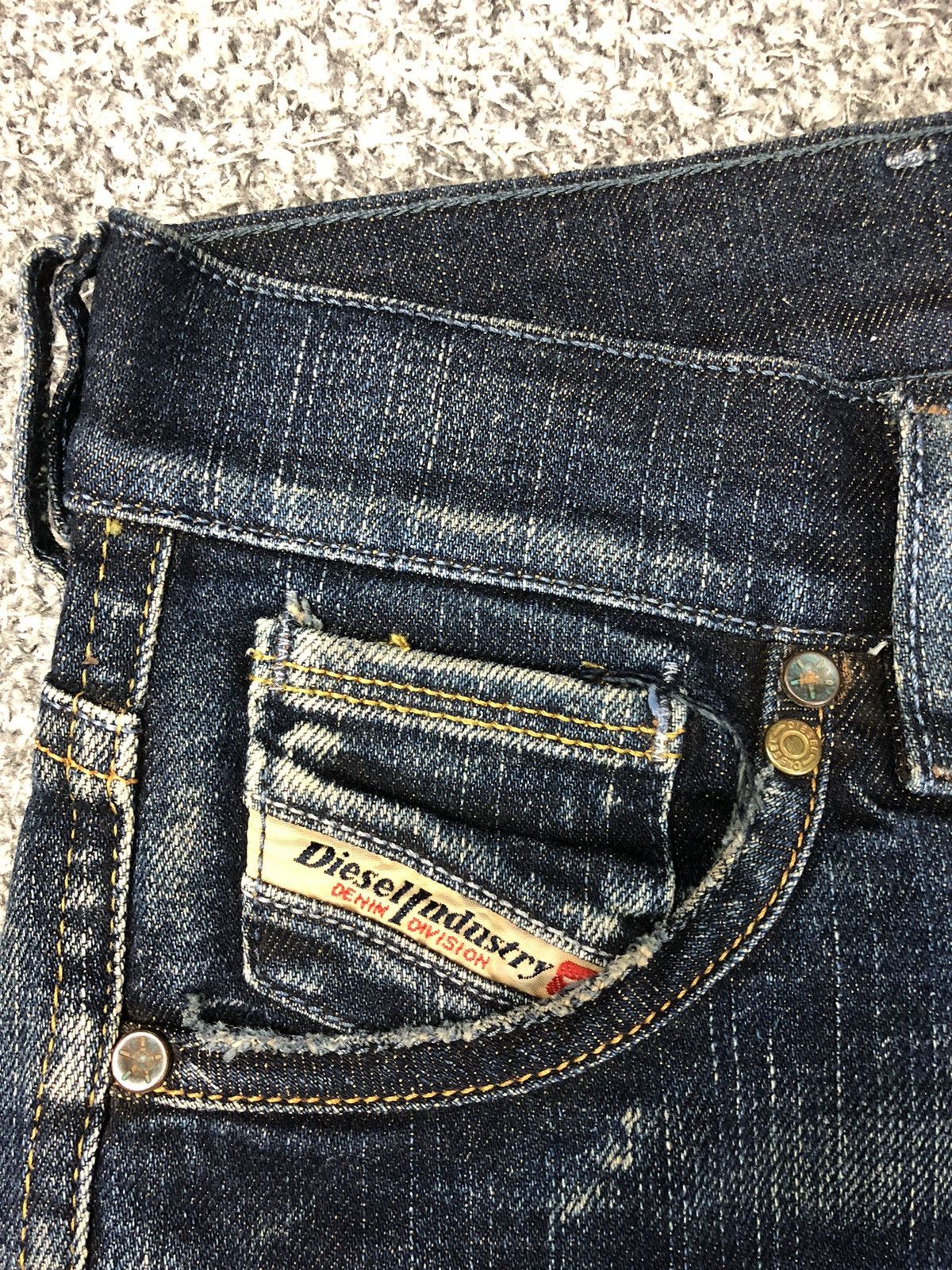 Diesel Vintage Diesel Industry Italy Flare Stone Wash Jeans Size 29" - 6 Thumbnail