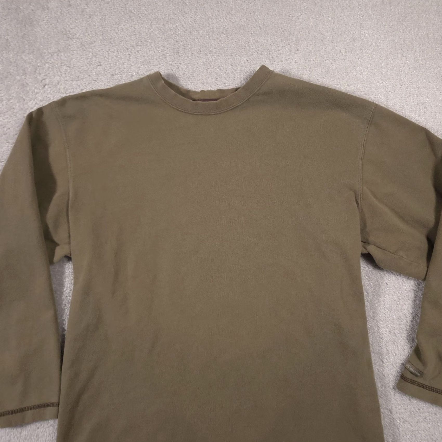 Olive Columbia Shirt Mens Medium Olive Green Long Sleeve Cotton Crewneck Outdoor Size US M / EU 48-50 / 2 - 2 Thumbnail