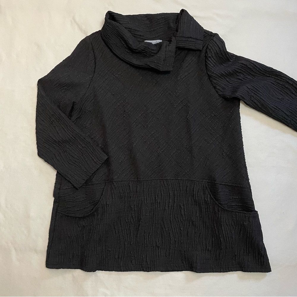 Other Moonlight Black Textured Long Sleeve Top Size L Size L / US 10 / IT 46 - 6 Thumbnail