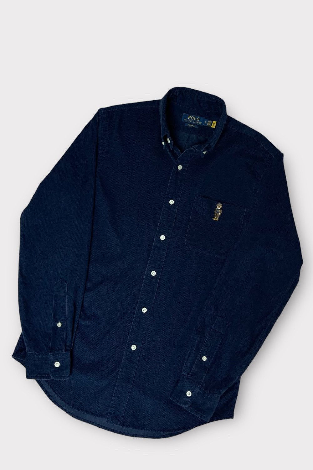 Polo Ralph Lauren Custom Fit Polo Bear Corduroy Shirt S QR