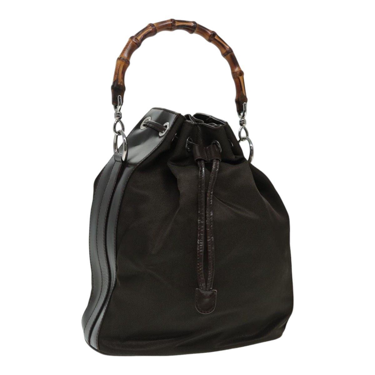 Gucci Bamboo Brown Synthetic Handbag (Pre-Owned) Size ONE SIZE - 1 Thumbnail