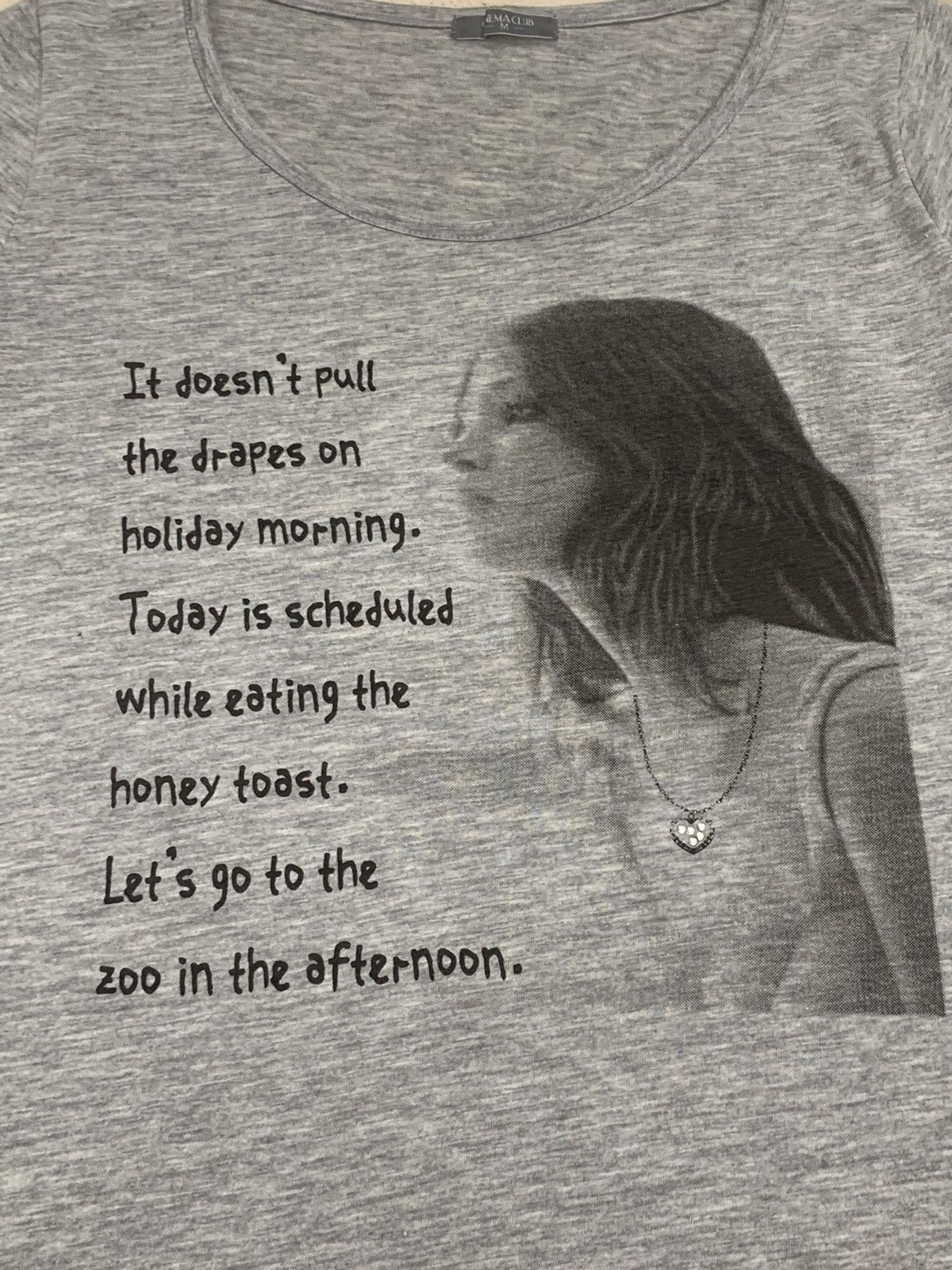 Hysteric Glamour Cinema Club Girl Photo Tee Life Poem Size M / US 6-8 / IT 42-44 - 5 Thumbnail