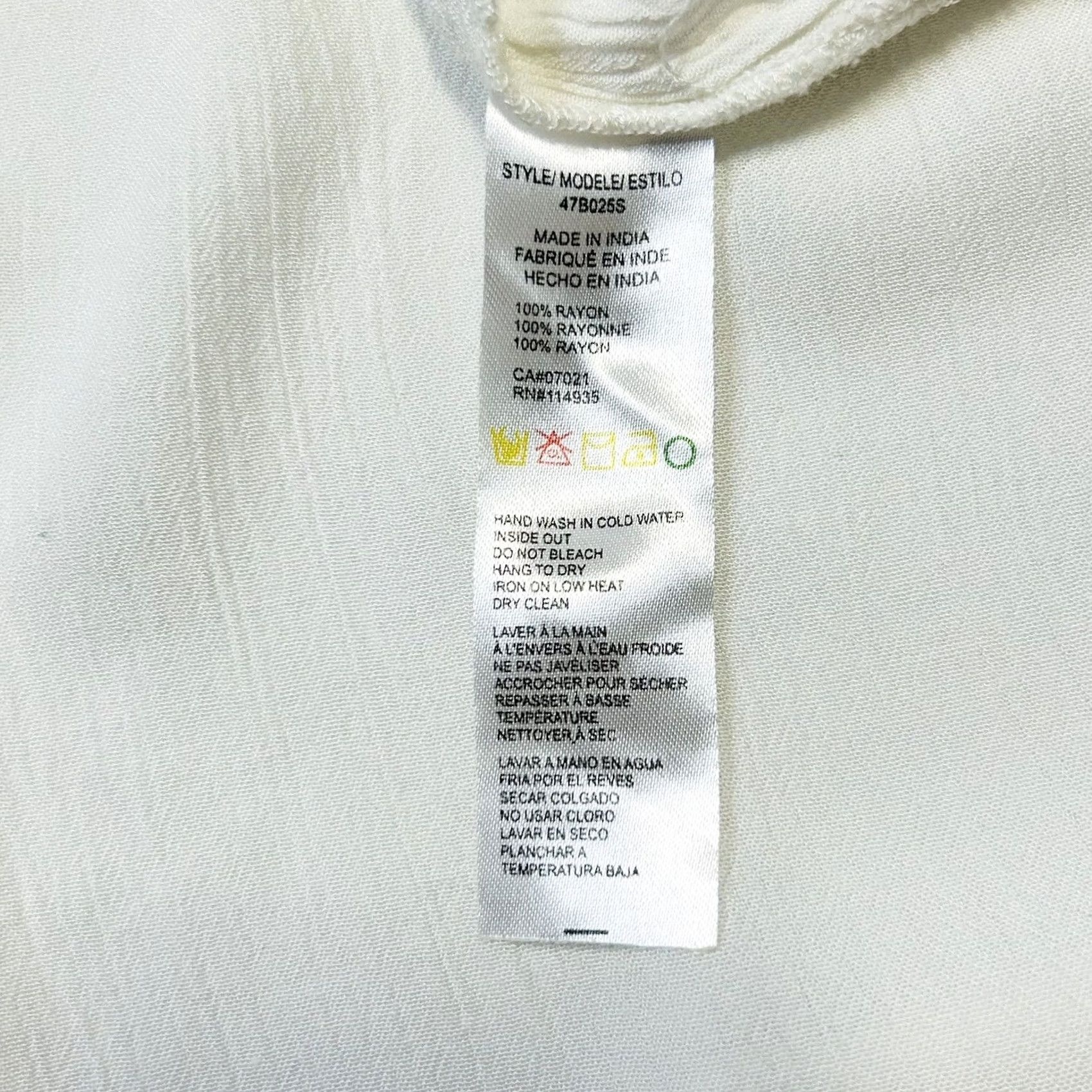 Vintage RD Style Womens Blouse Shirt Bell Sleeve V-Neck White Solid Hippie Boho Casual Top S Regular Size S / US 4 / IT 40 - 7 Thumbnail